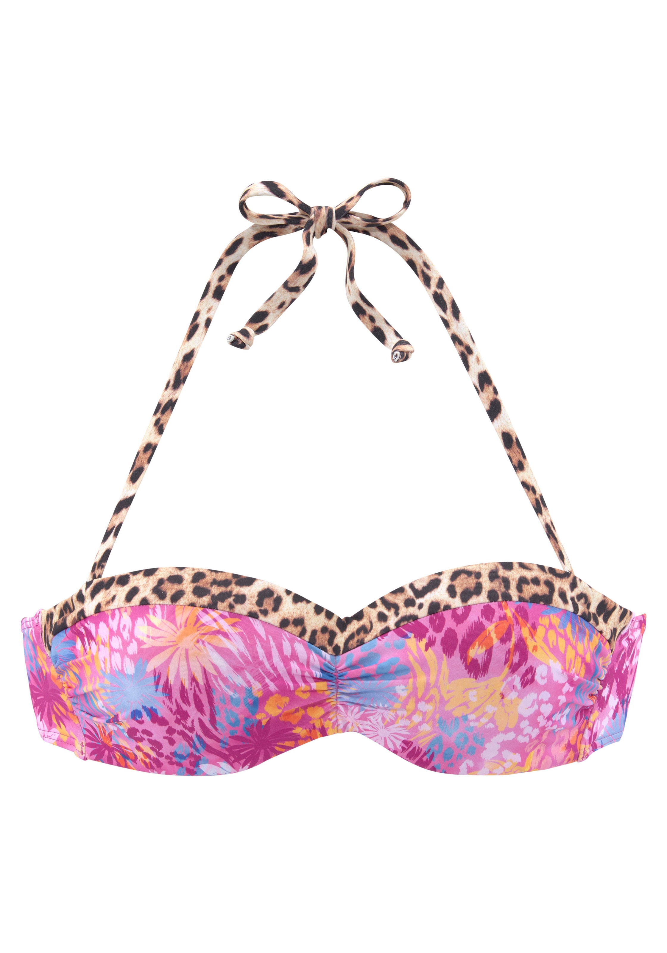Buffalo Bügel-Bandeau-Bikini-Top »Haruna«, mit modischem Muster-Mix