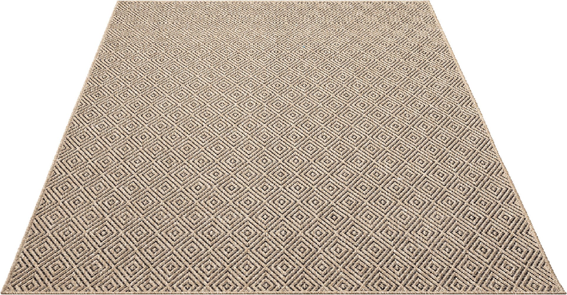 the carpet Teppich »Kansas«, rechteckig, 1 mm Höhe, moderner robuster In und Outdoor Teppich Jute Look