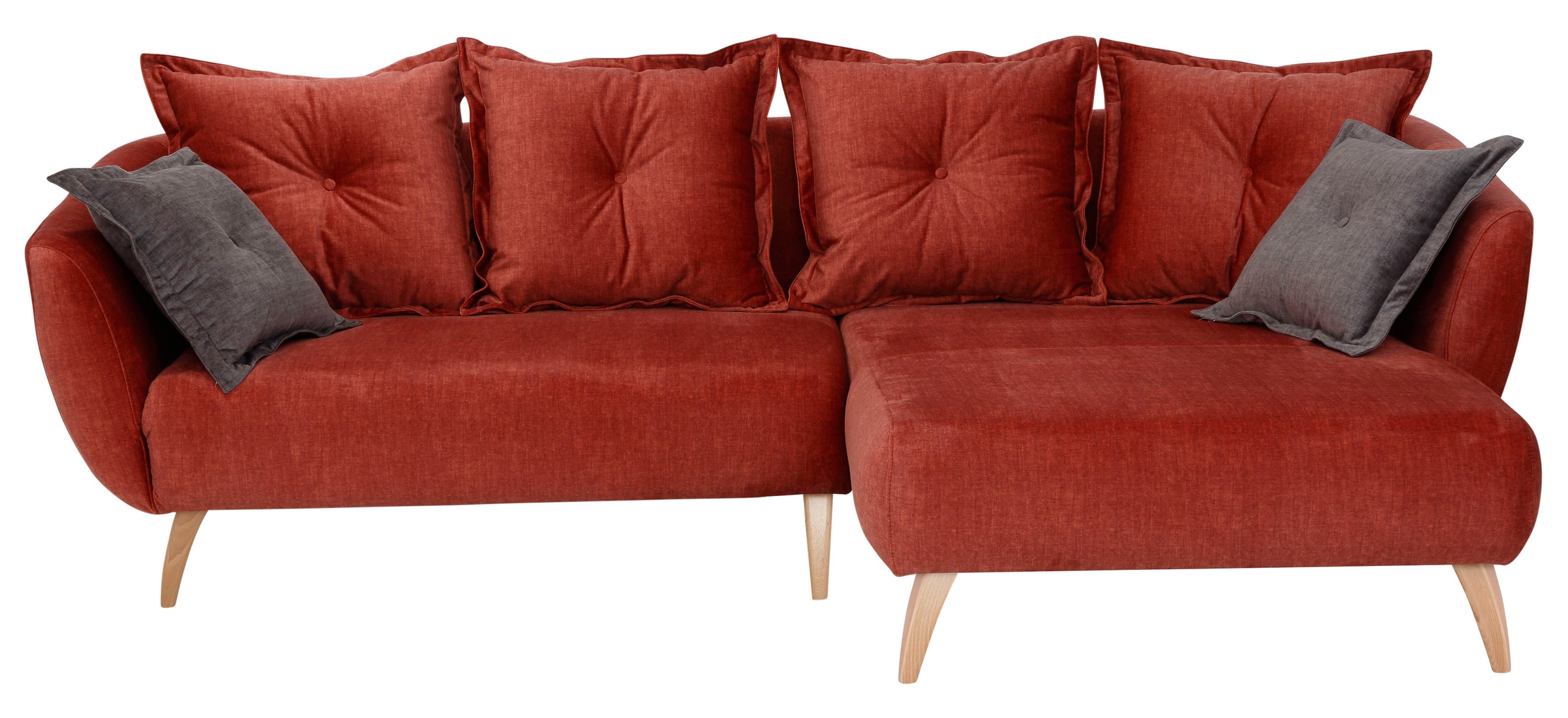 Home affaire Ecksofa »Baggio L-Form«, Zierkissen inklusive