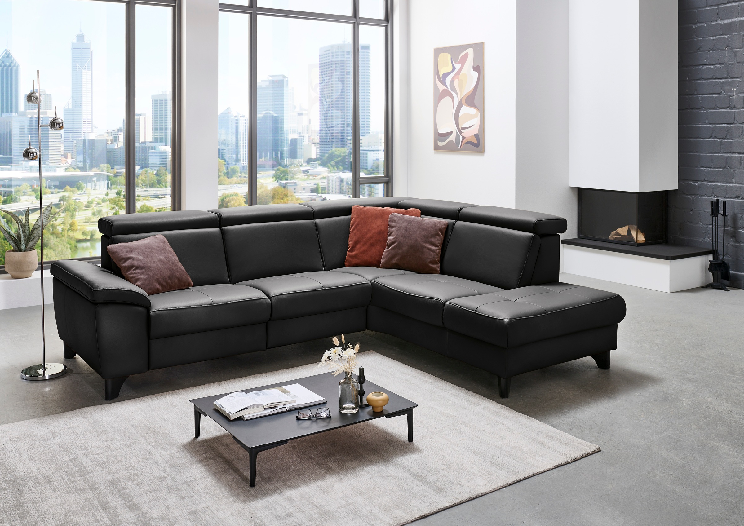 Die PlanBar Ecksofa »PN-EM23166 L-Form«, optional mit Kopfteilverstellung und Stauraum