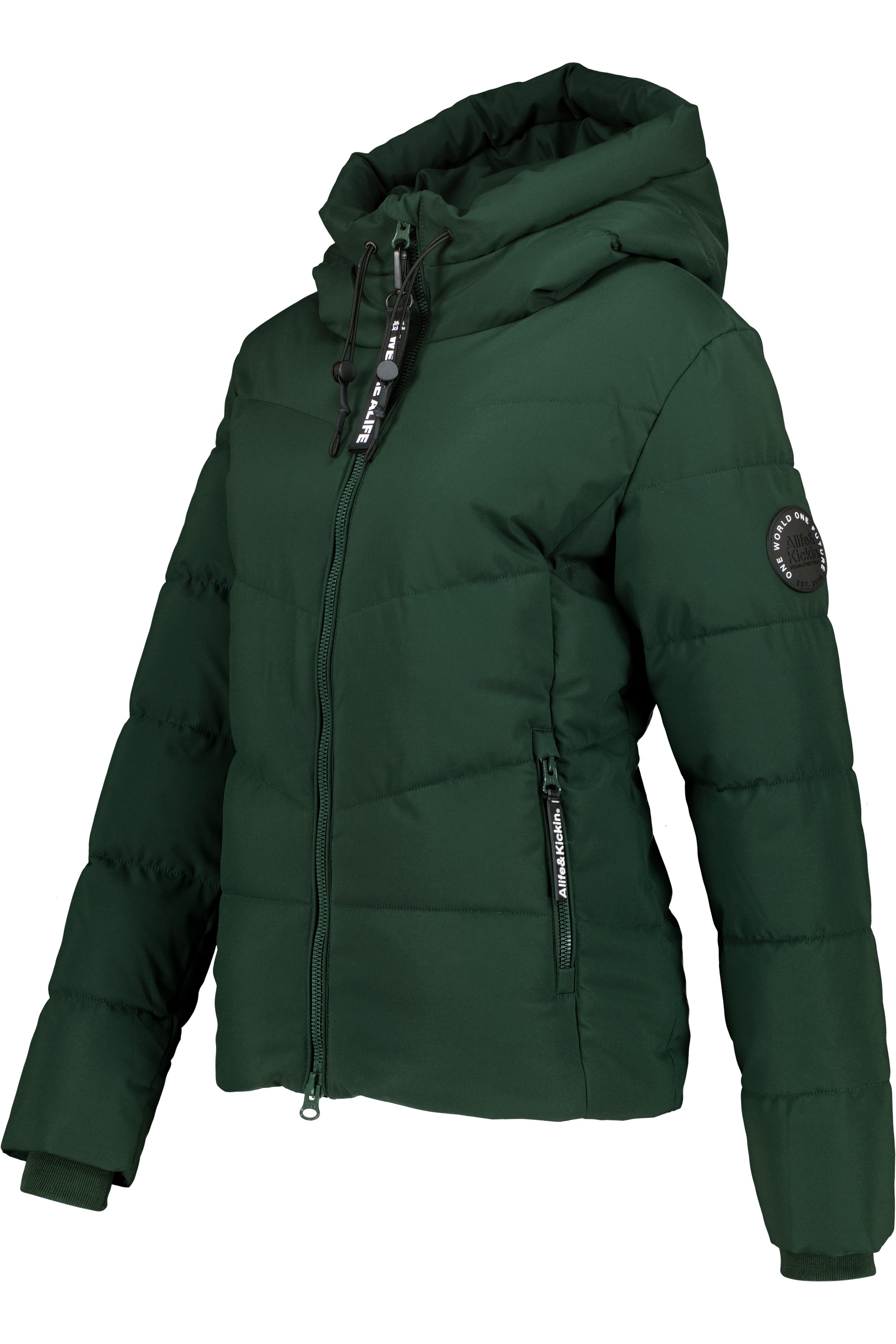 Alife & Kickin Winterjacke »Damen MicaelaAK A«, Kurze warme Jacke mit gefütterten Reißverschlusstaschen und Kapuze