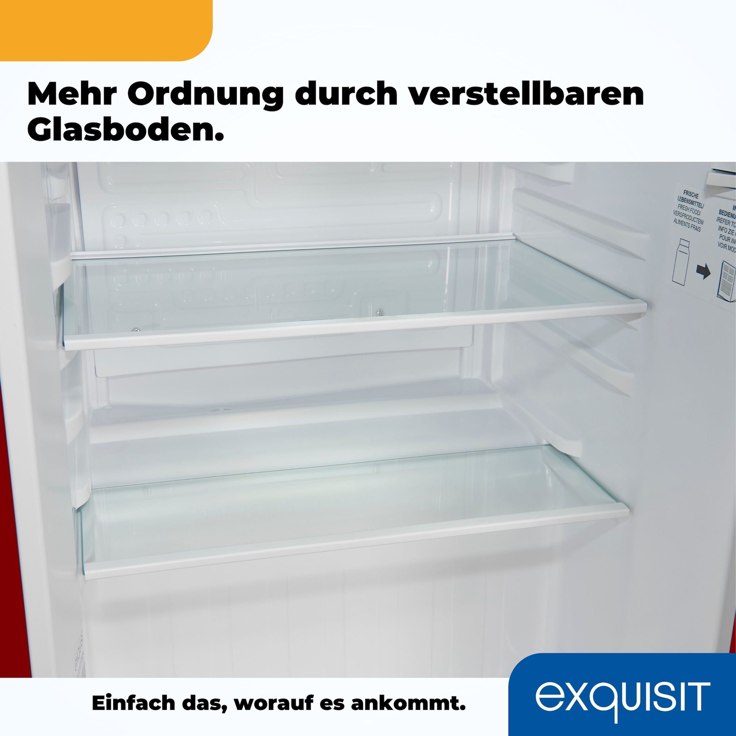 exquisit Kühlschrank »KB60-V-090E rot« 62 cm hoch 45 cm breit 52 L Volumen