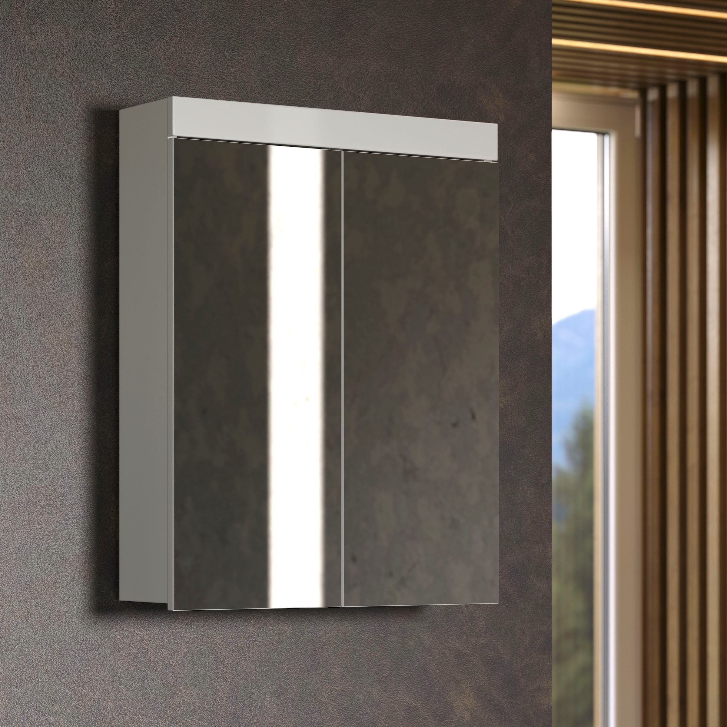 INOSIGN Spiegelschrank »Avena«, Badezimmerschrank wahlweise mit LED-Beleuchtung - (B/T/H) 60/17/77 cm