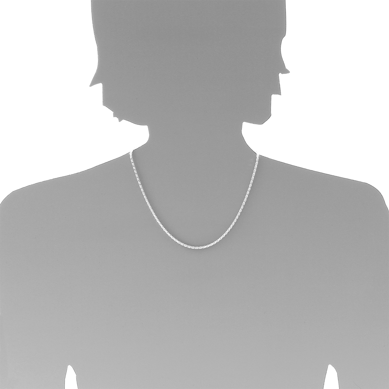 OSTSEE-SCHMUCK Silberkette »Ostsee-Schmuck Kette Kordel 2,2 mm Kette Kordel 2,2 mm«, (1 tlg.)