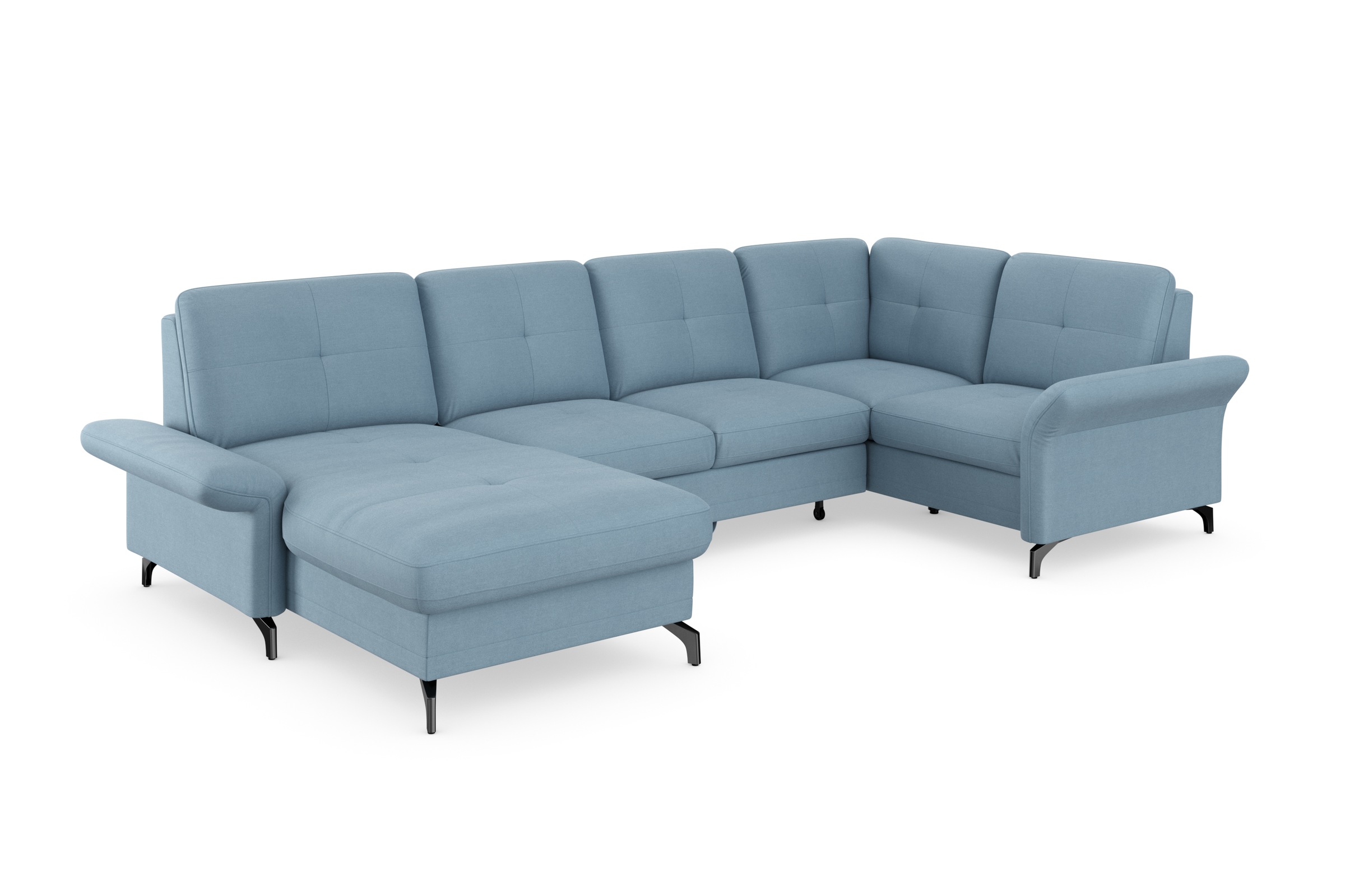 Home affaire Wohnlandschaft »Calando U-Form« wahlweise mit Bettfunktion, Be günstig online kaufen