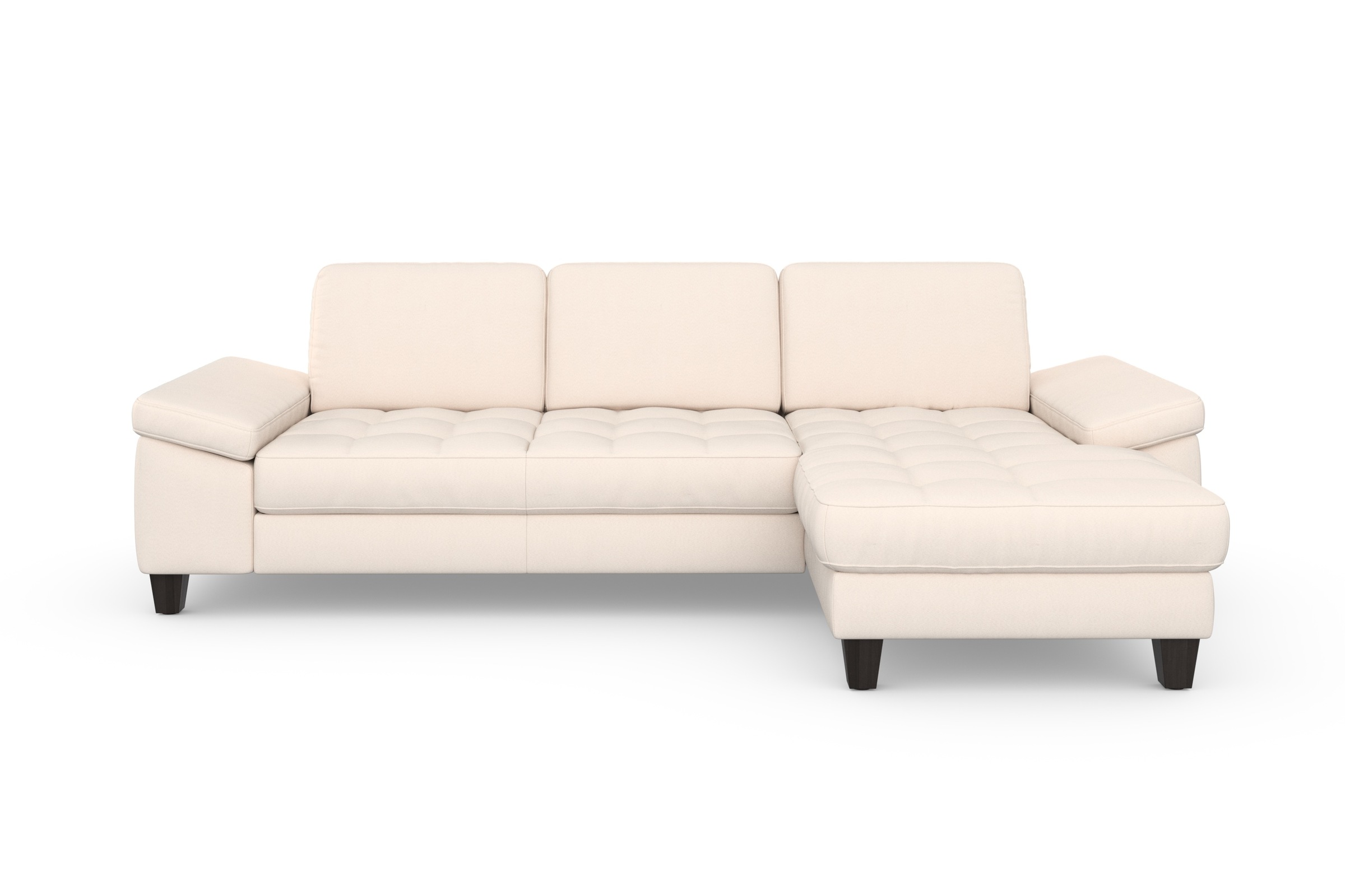 sit&more Ecksofa »Westham L-Form«, Recamiere, mit oder ohne Bettfunktion, Bettkasten, Füße wengefarben