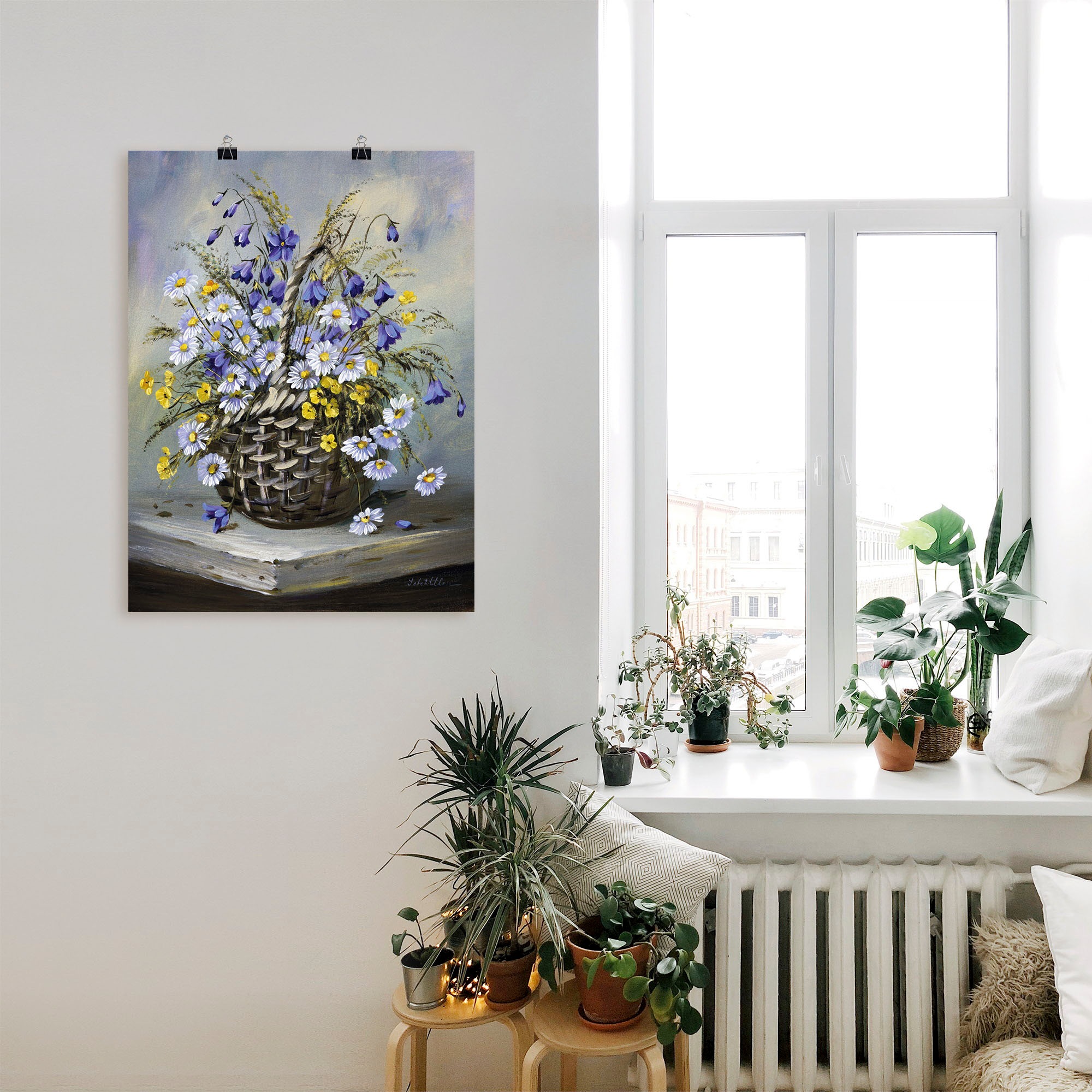 Artland Wandbild »Bunter Korb« Blumen 1 Stk. tlg. als Leinwandbild, Poster in verschied. Größen