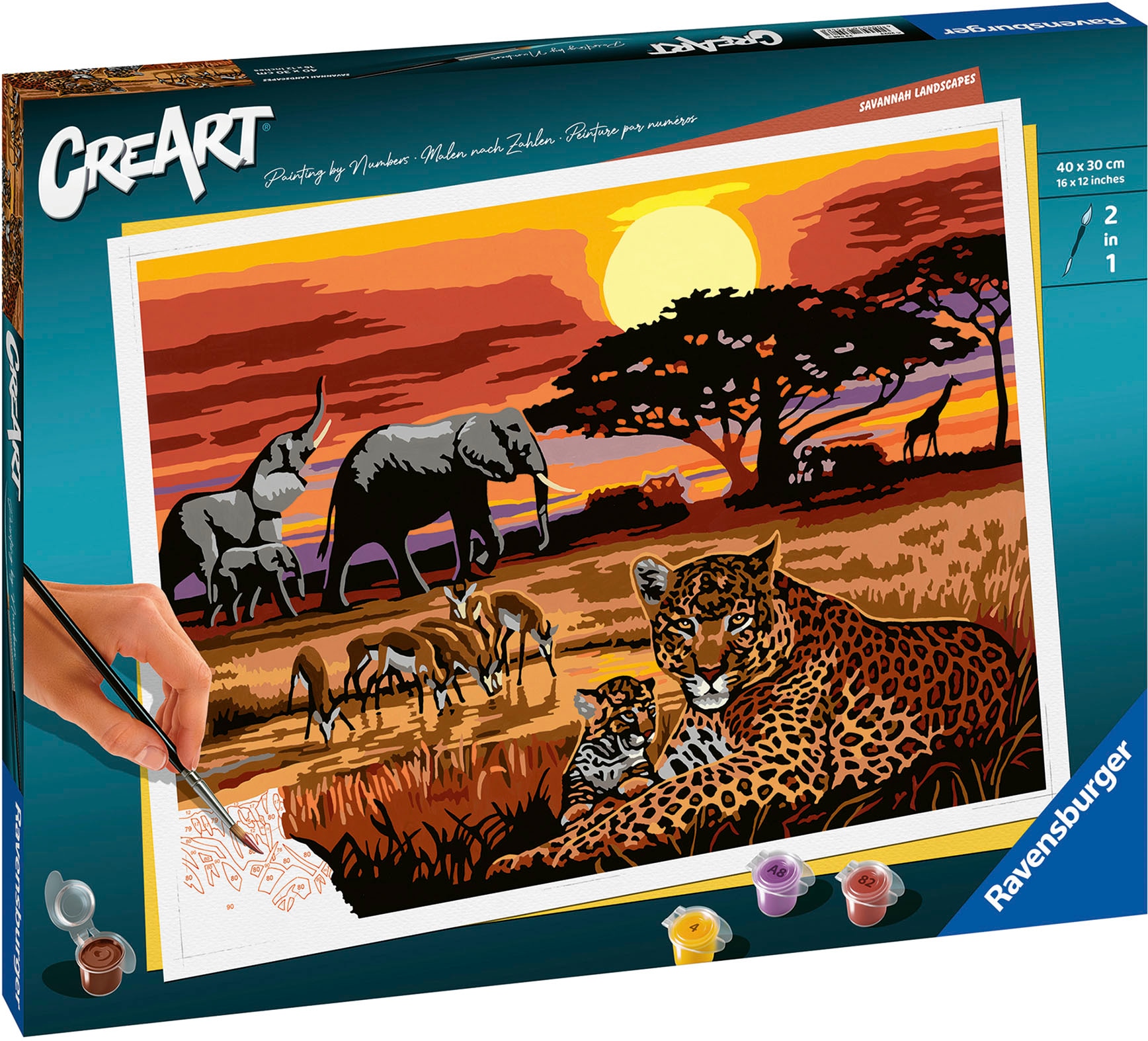 Ravensburger Malen nach Zahlen »CreArt, Savannah Landscapes«, Made in Europe