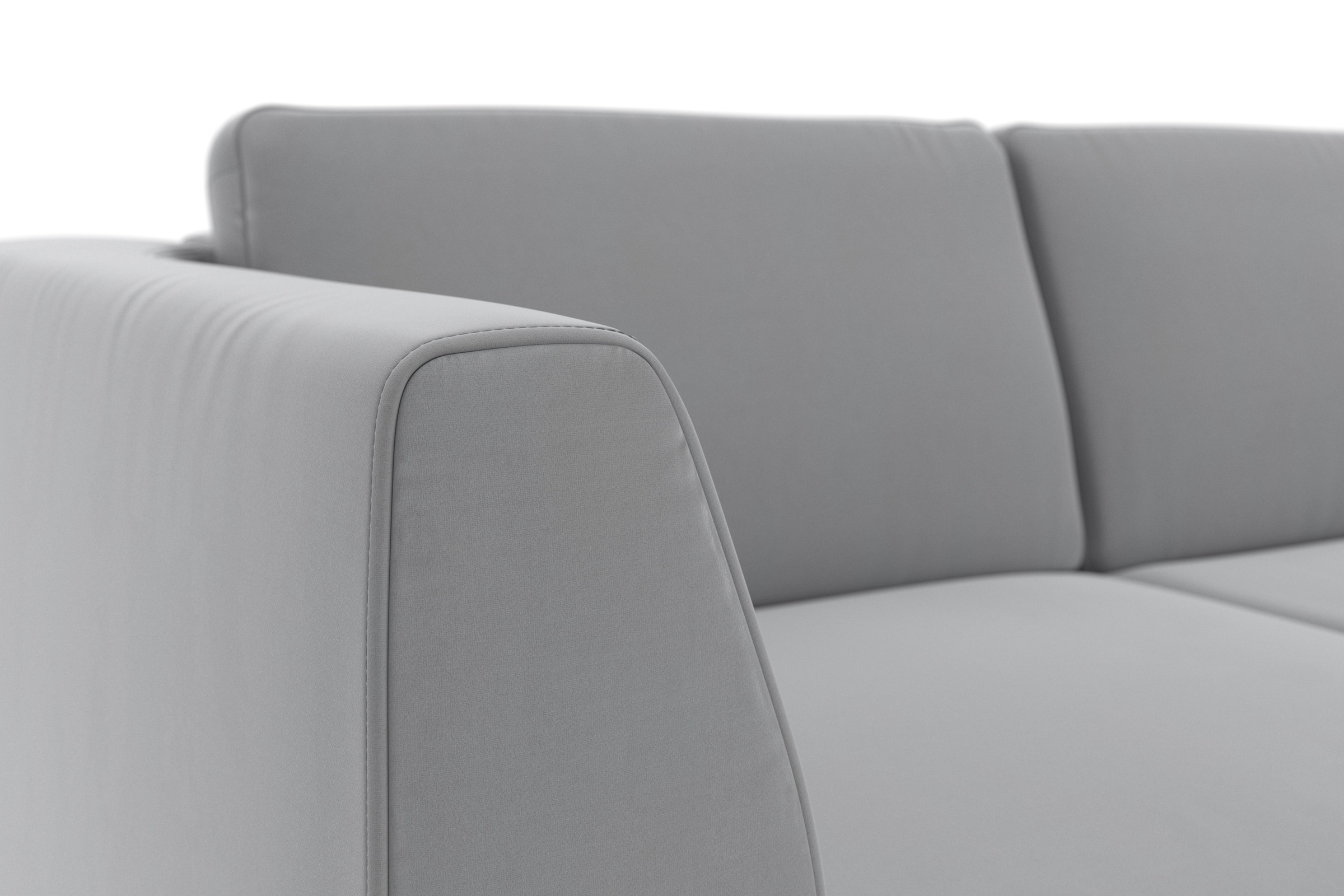sit&more Ecksofa »Olsen L-Form«, inklusive Sitztiefenverstellung, wahlweise mit Bettfunktion, 15cm hoch