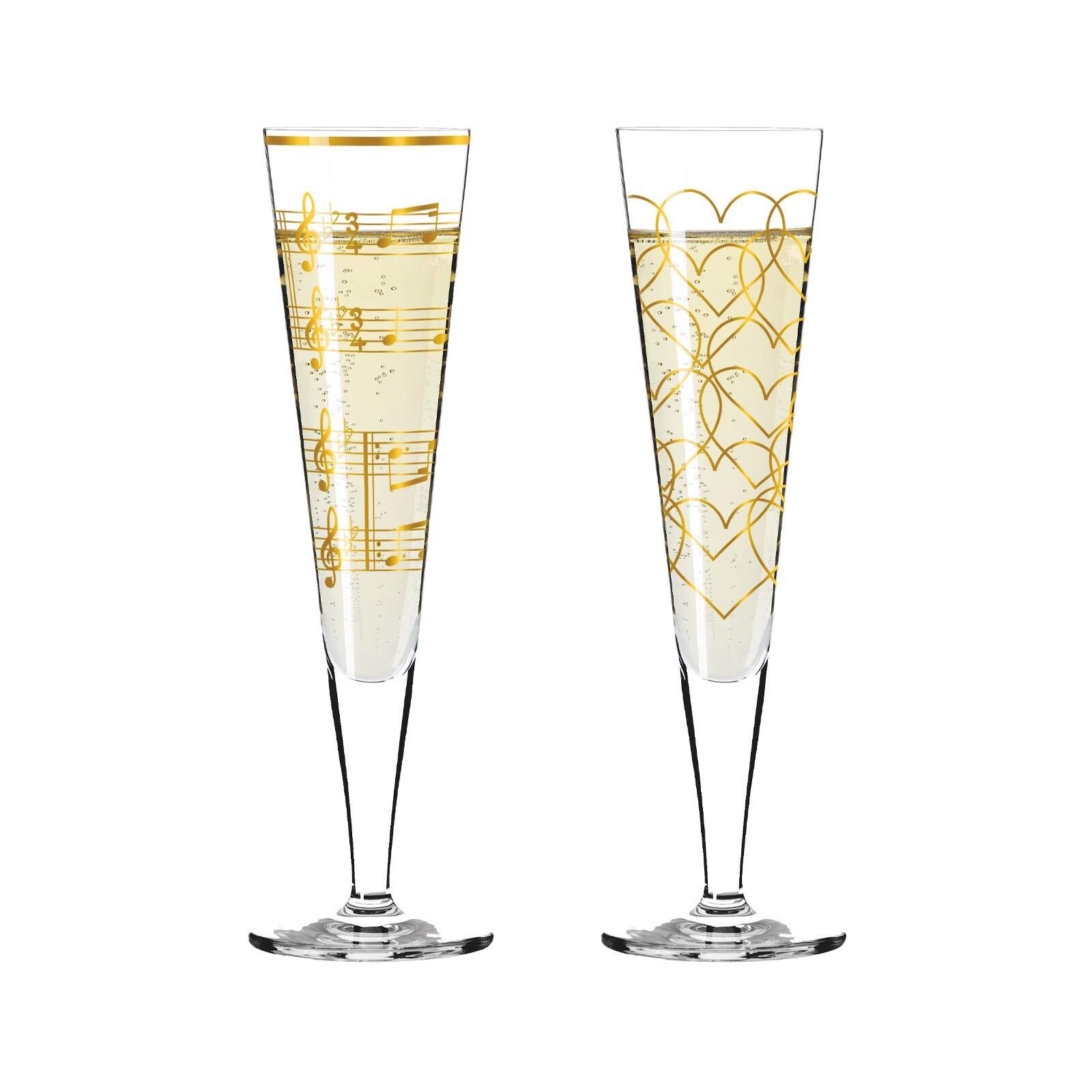 Ritzenhoff Champagnerglas »Champagnergläser Goldnacht 205 ml 2er Set gold« günstig online kaufen