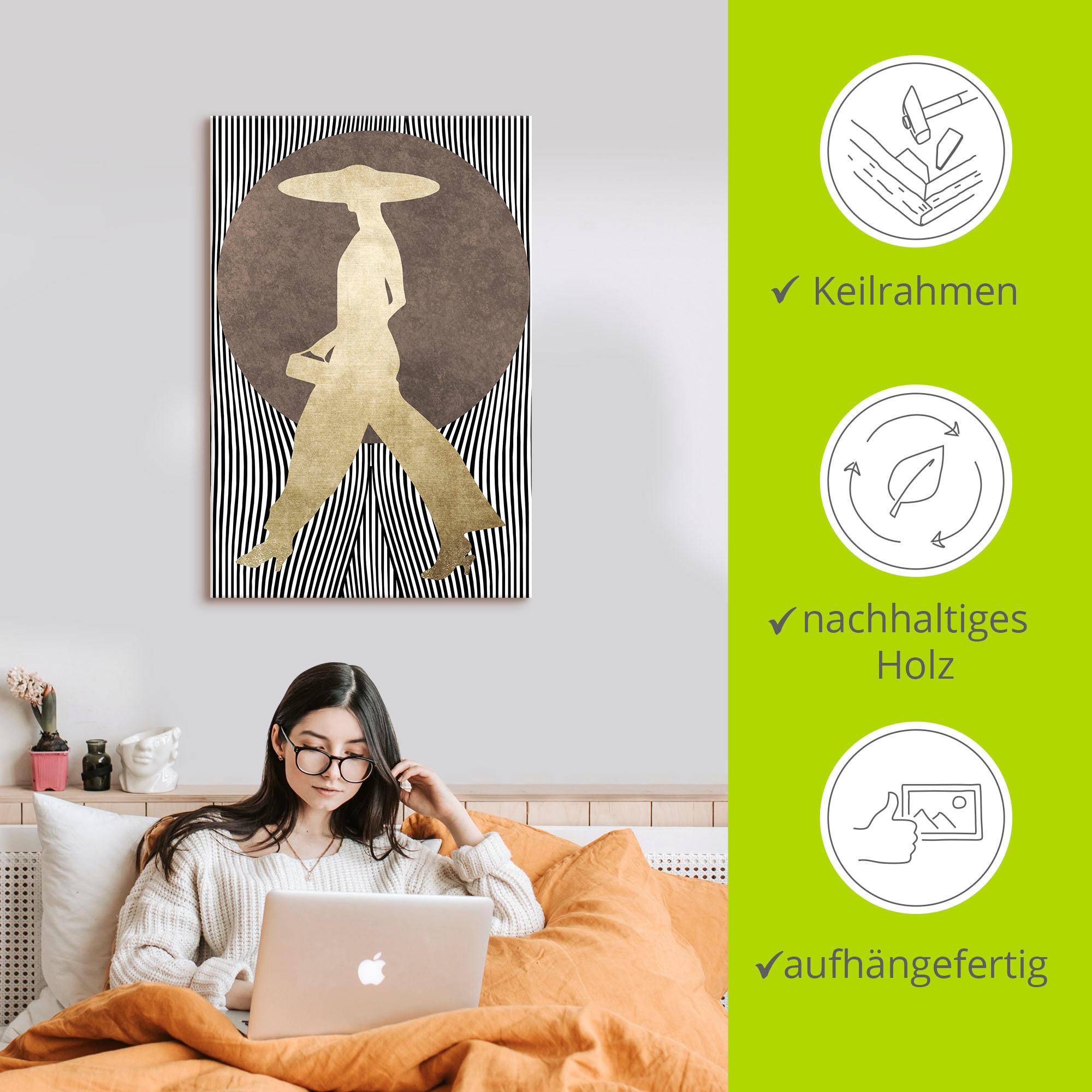 Artland Wandbild »Madame Noir«, Bilder von Frauen, (1 St.), als Alubild, Outdoorbild, Leinwandbild, Poster, Wandaufkleber