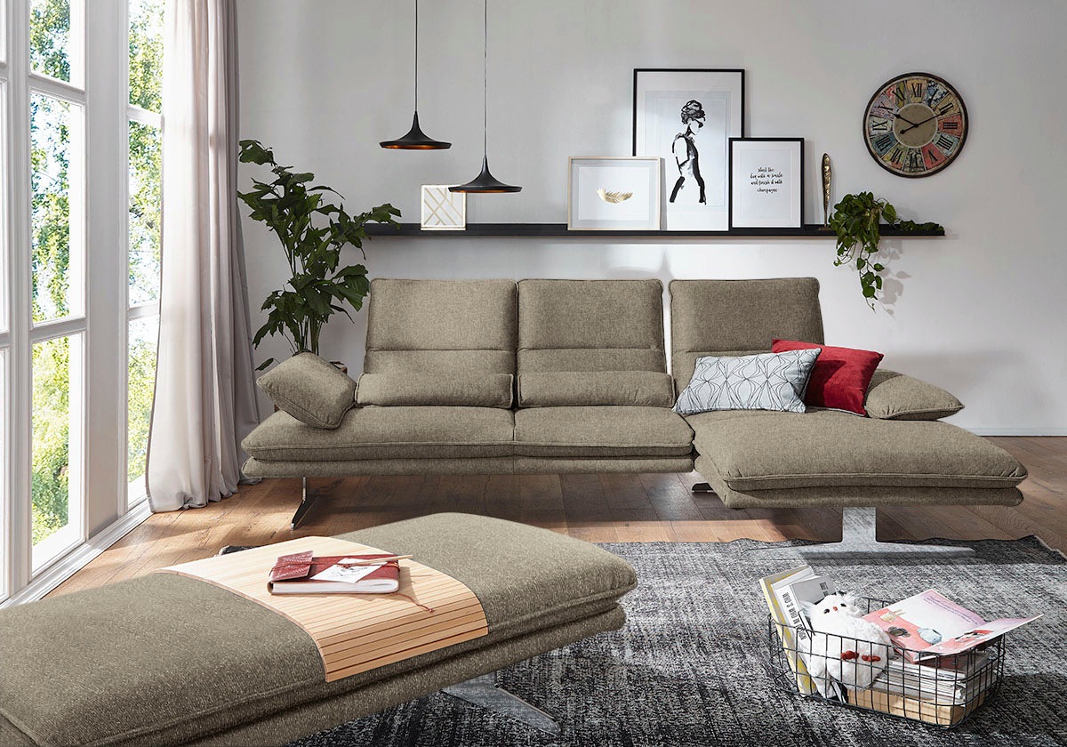 W.SCHILLIG Ecksofa »broadway, Designsofa mit tollem Sitzkomfort, L-Form«, S günstig online kaufen