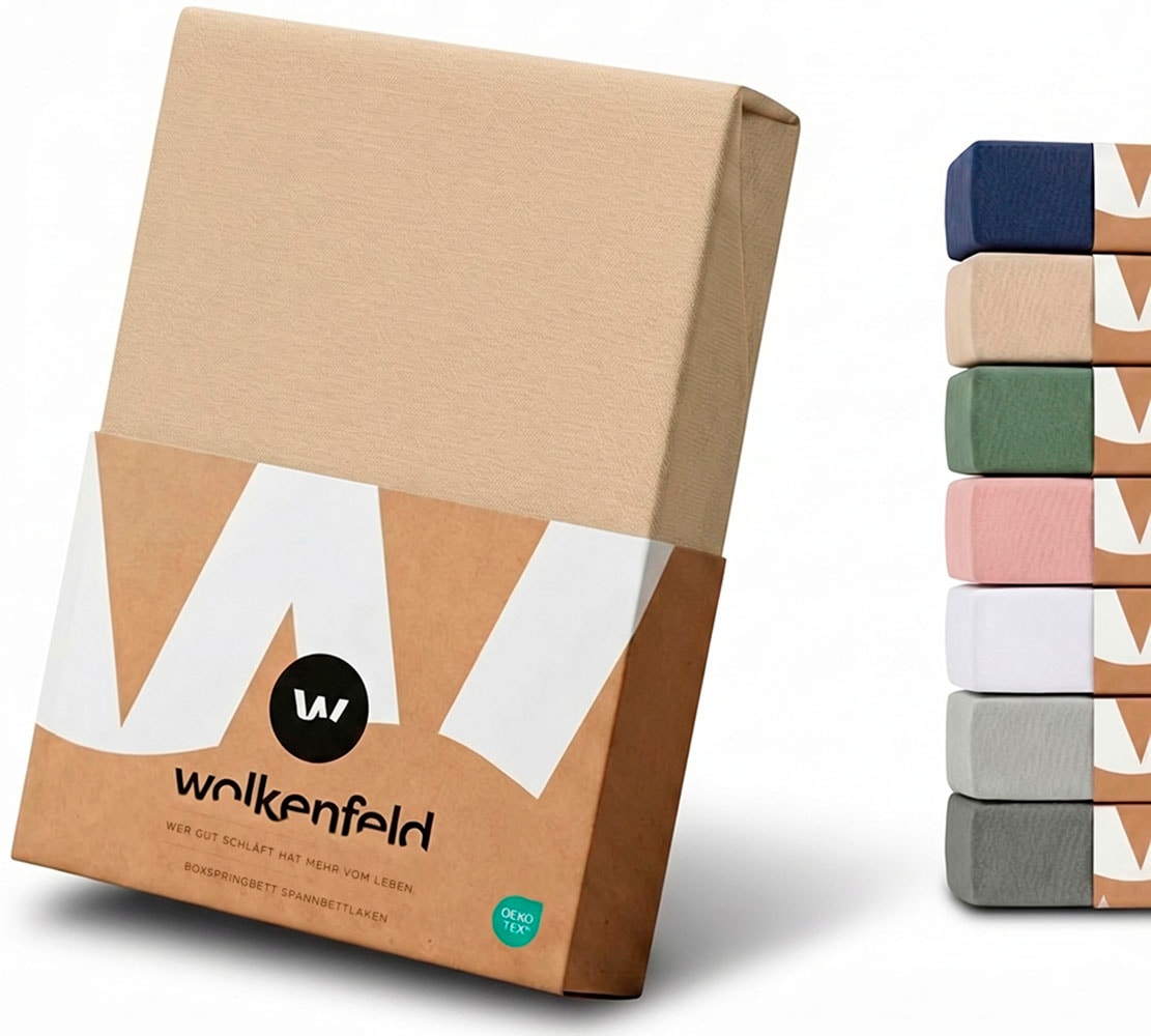 Wolkenfeld Spannbettlaken »100% Baumwolle - Superweiches Bettlaken für Matratzen von 5 bis 20cm« Rutschfest & Blickdicht - 90x200, 140x200, 160x200, 180x200 200x200