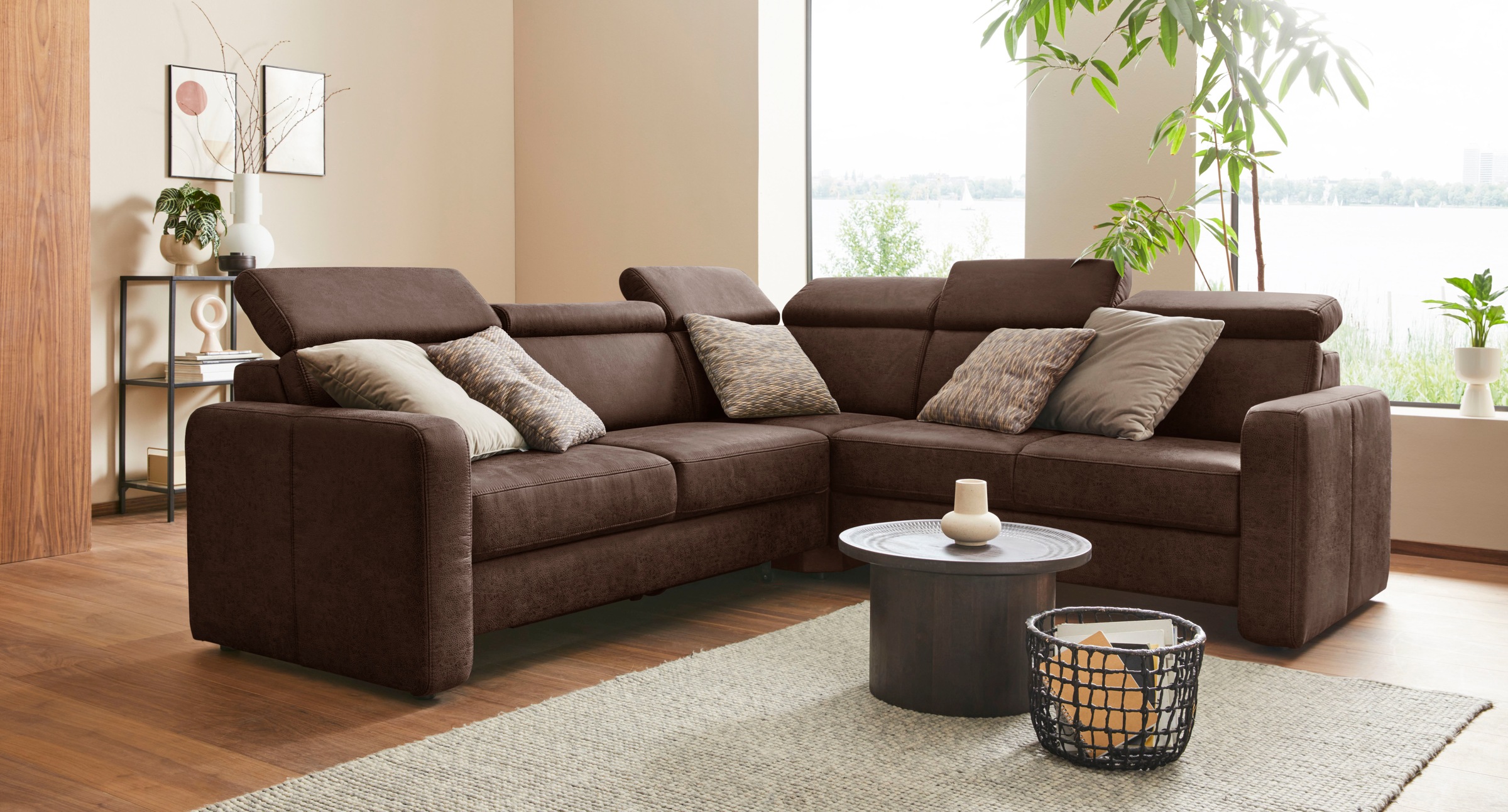 sit&more Ecksofa »Bologna L-Form« Kopfteilverstellung, wahlweise mit Bettfu günstig online kaufen