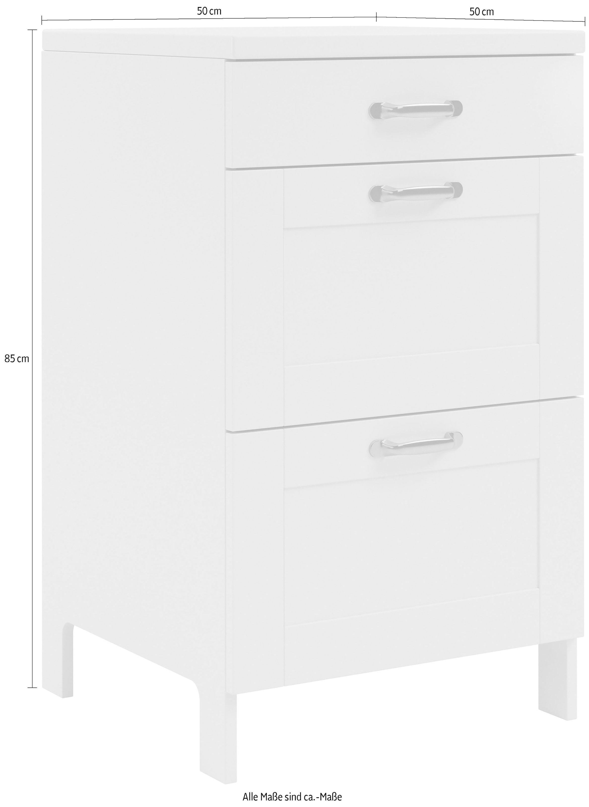 Home affaire Unterschrank »Alba«, Breite 50 cm, Kiefer massiv, 3 Schubkästen