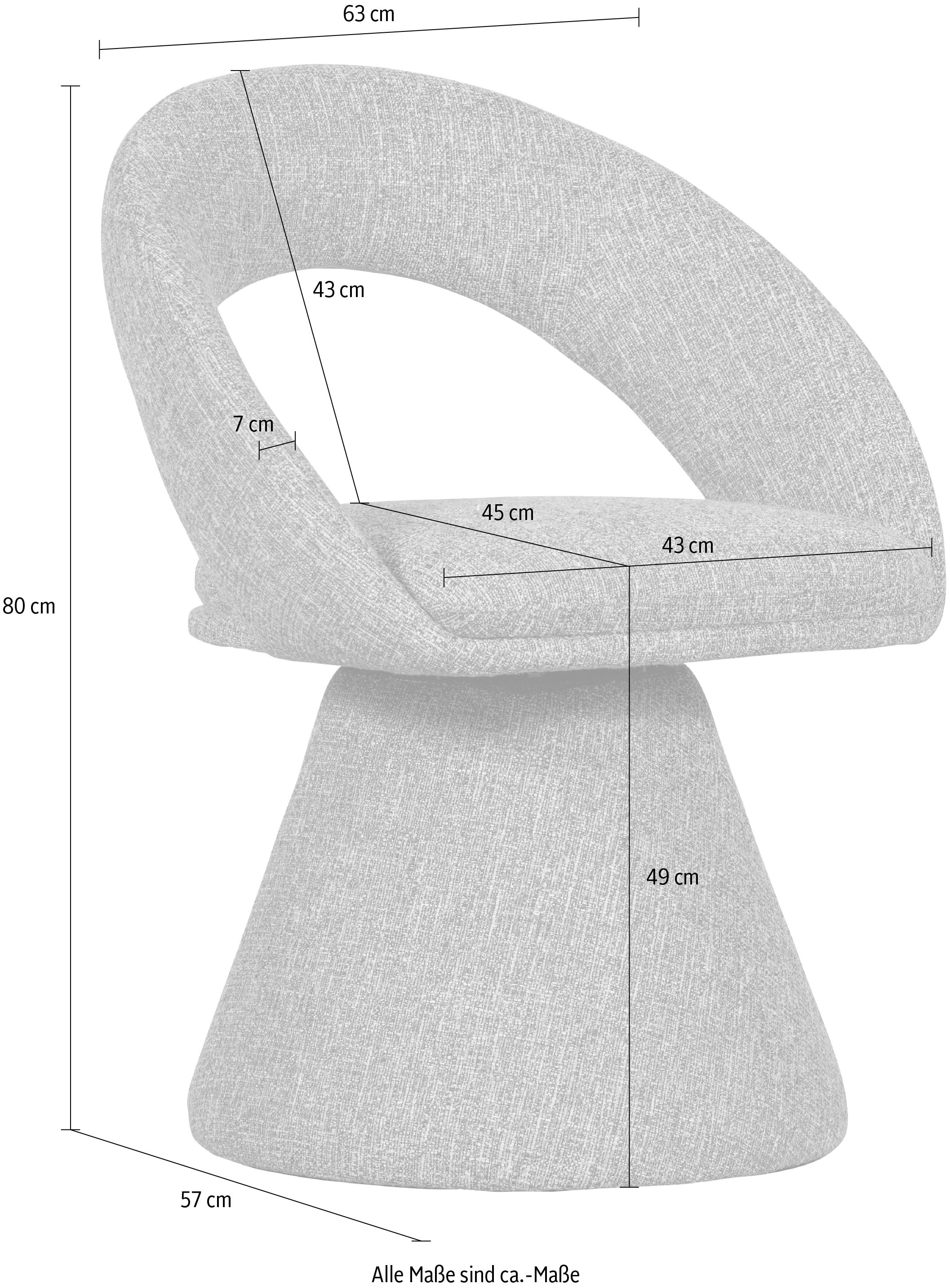 WOOOD Esszimmerstuhl »Winter mit Gewebtem Bezug und Drehmechanismus B 63 x T 57 x H 80 cm« () Hohe Verschleißfestigkeit, Tragkraft 120 kg, vormontiert geliefert