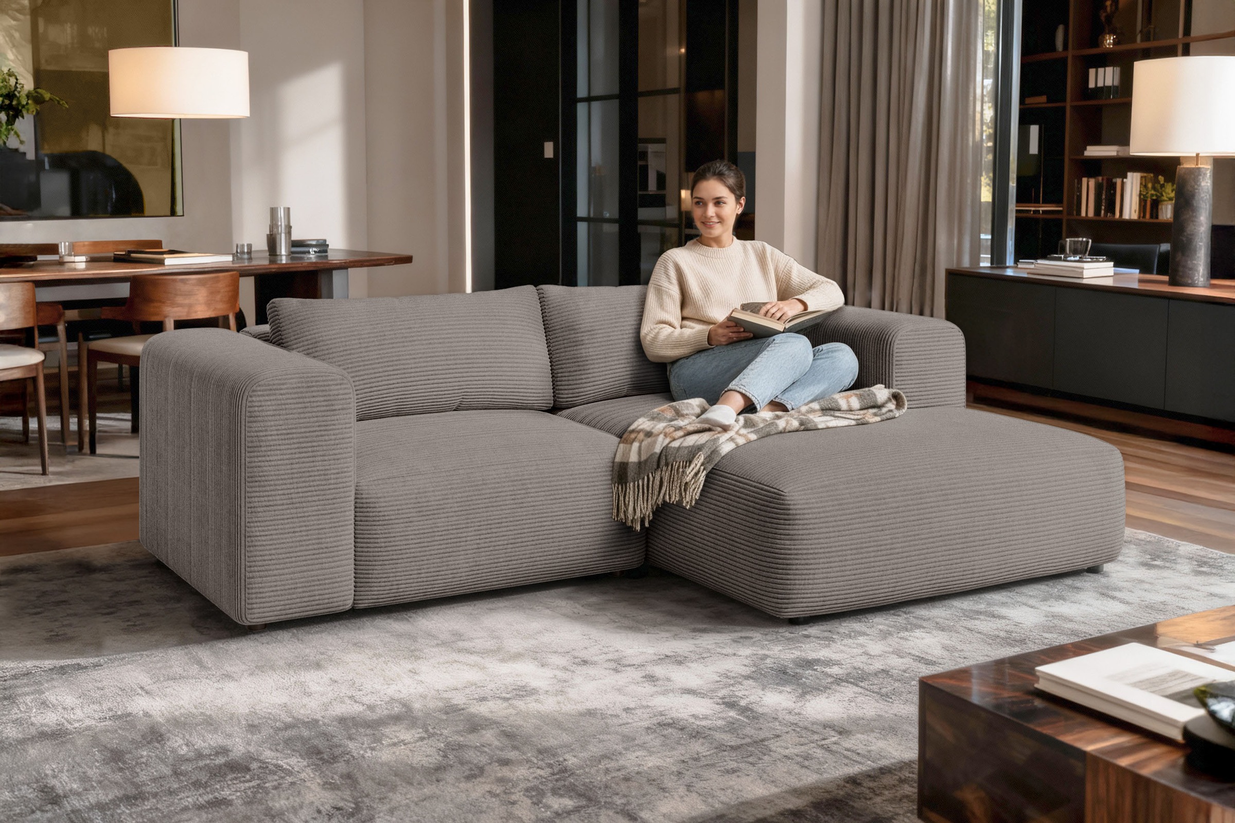 OTTO home Ecksofa »TIARRA Design-Sofa mit Ottomane recht/links bestellbar, günstig online kaufen