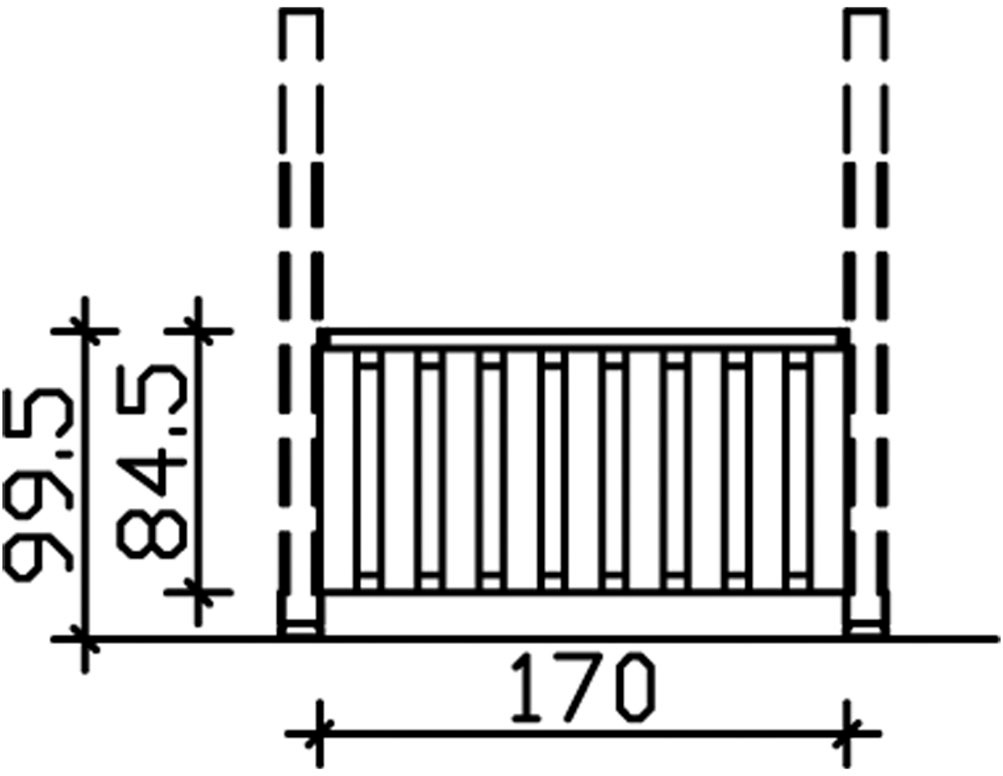 Skanholz Brüstungsgeländer »Deckelschalung« für die Front