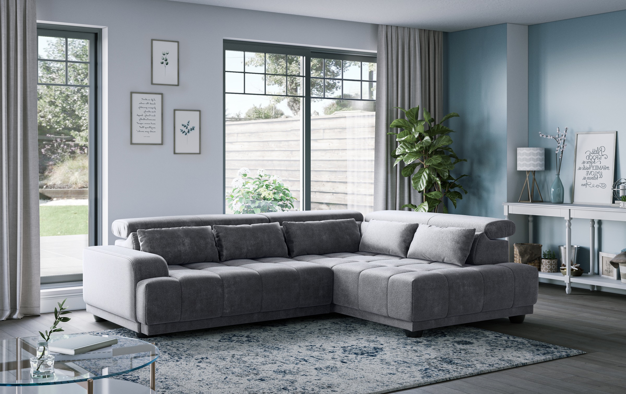 COTTA Ecksofa »Jade - L Form, Sitzbreite 201 cm« inkl. Kopfteilverstellung günstig online kaufen