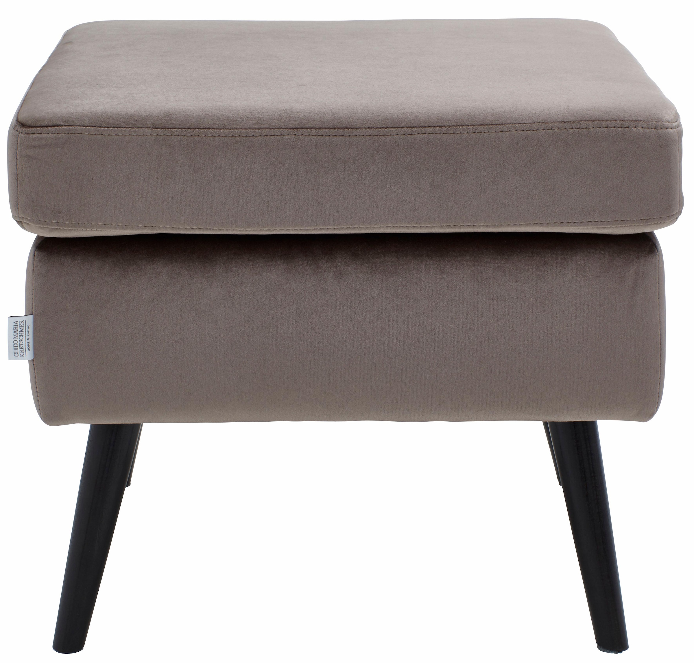 Guido Maria Kretschmer Home&Living Hocker »Salla«, Bezug auch in Luxus-Microfaser in Teddyfelloptik