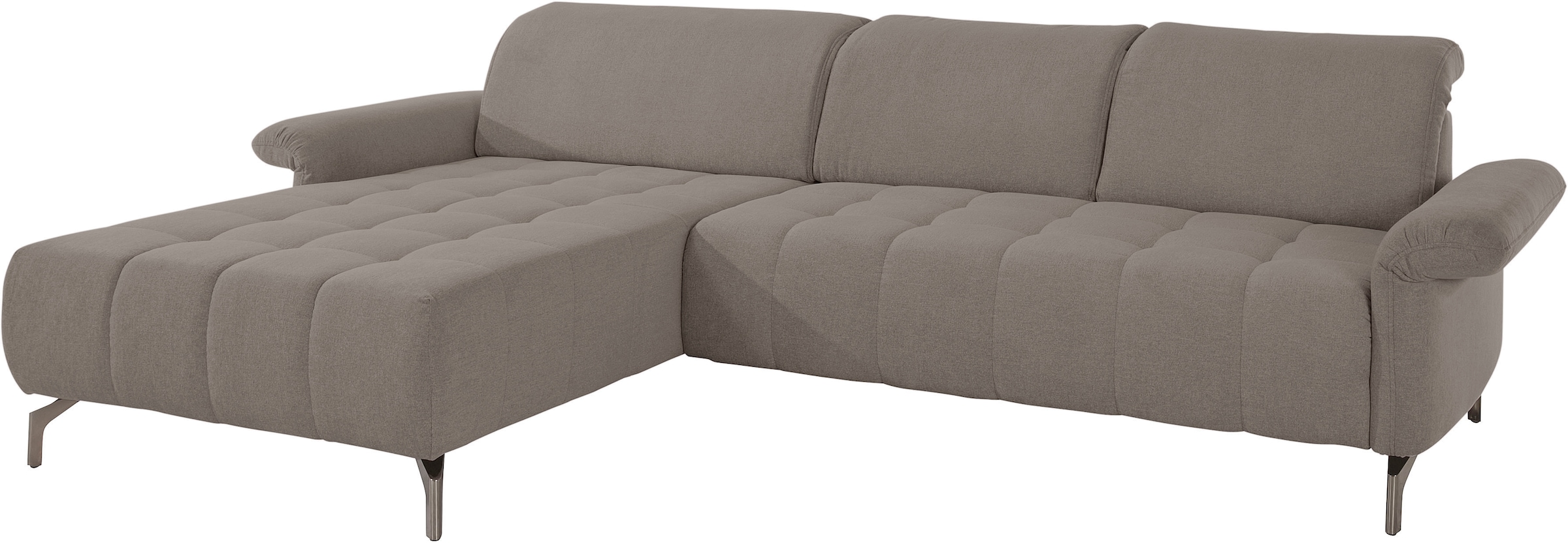 INOSIGN Ecksofa »Fresh L-Form«, Federkern, wahlweise Kopfteilverstellung und motorischer Vorziehsitz