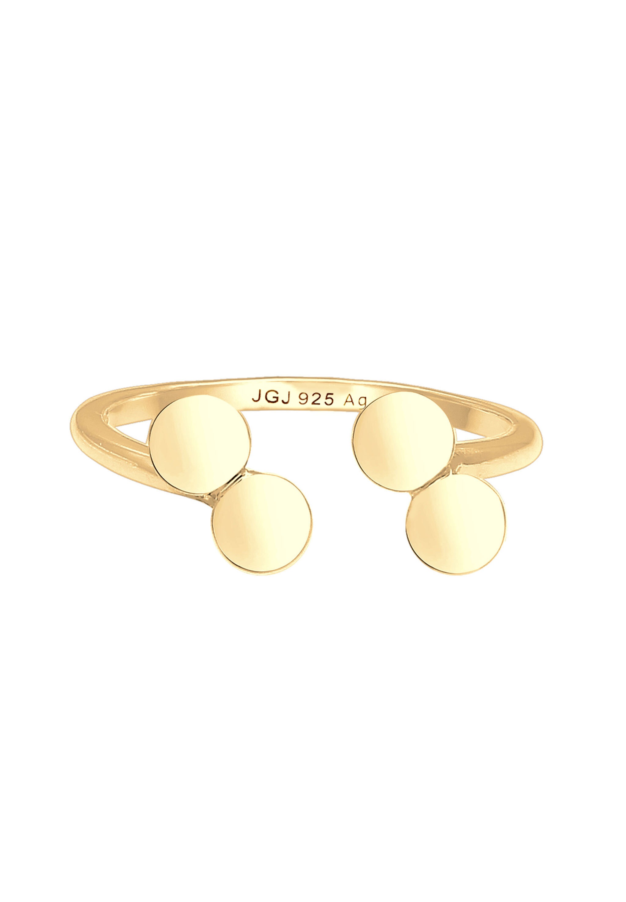 Elli Fingerring »Kreis PLättchen Look Offen Verstellbar 925 Sterling Silber«