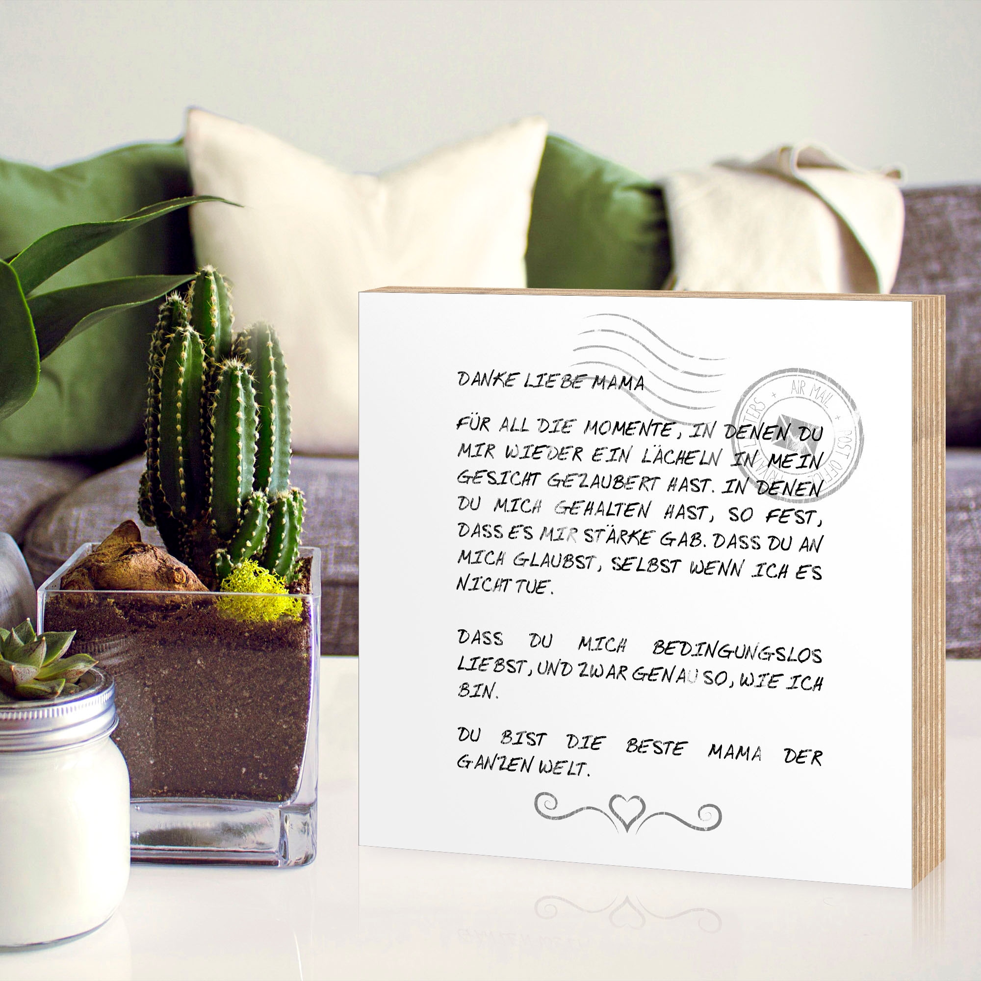 Artland Holzbild »Danke Mama«, Sprüche & Texte, (1 St.)