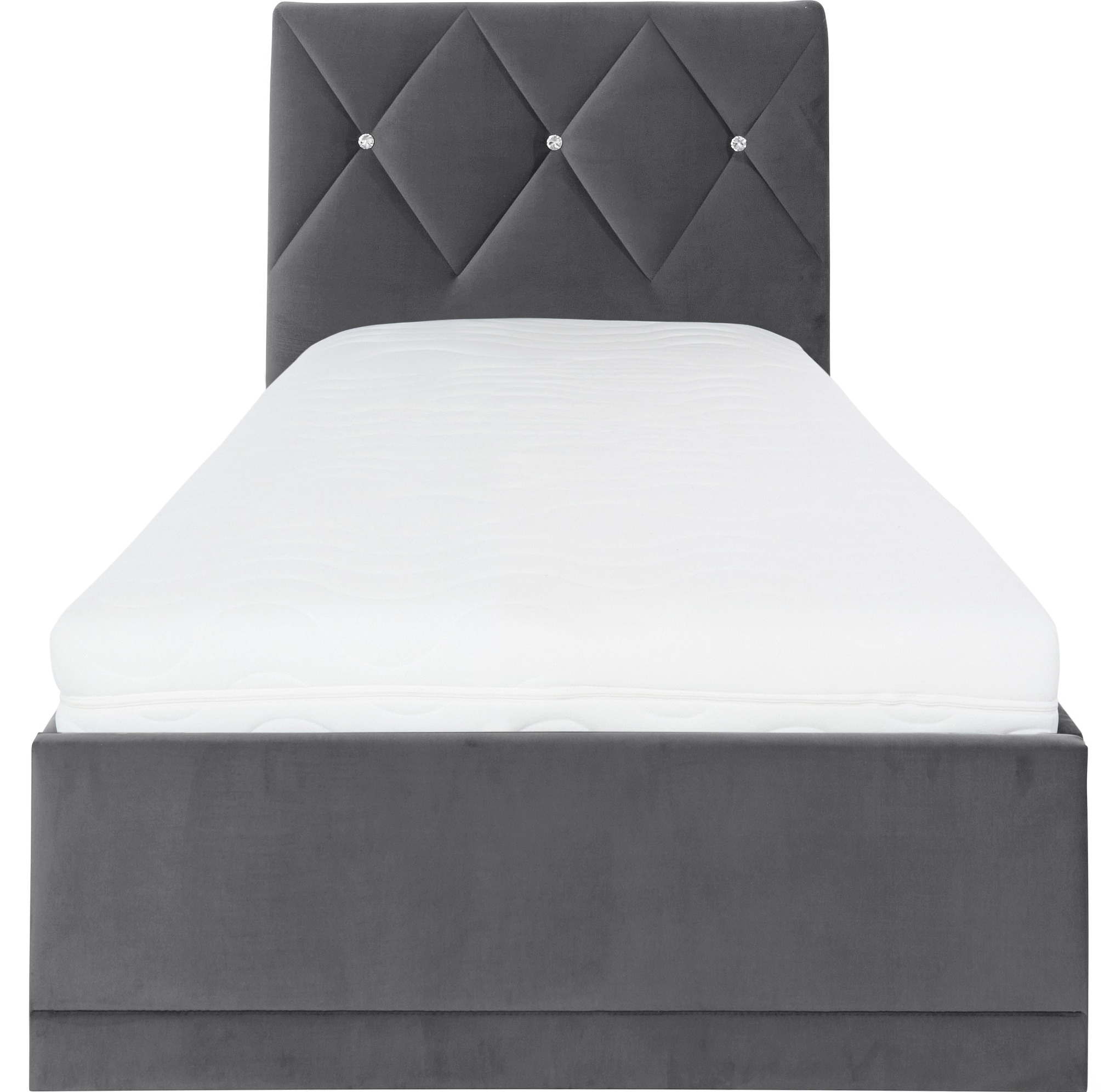 Westfalia Schlafkomfort Polsterbett »Adamas« auch mit Bettkasten, Knopfheftung mit Strasssteinen
