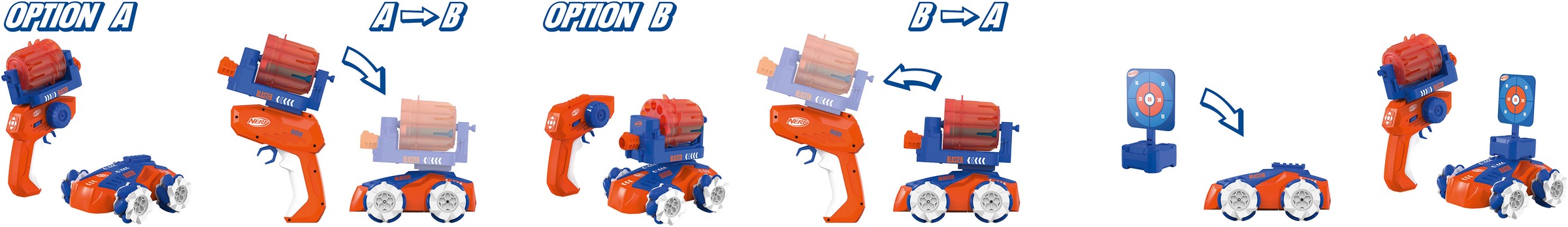 Carrera® RC-Auto »Carrera® RC, Nerf™ Blasting Car, 2,4 GHz«, mit LED-Lichten