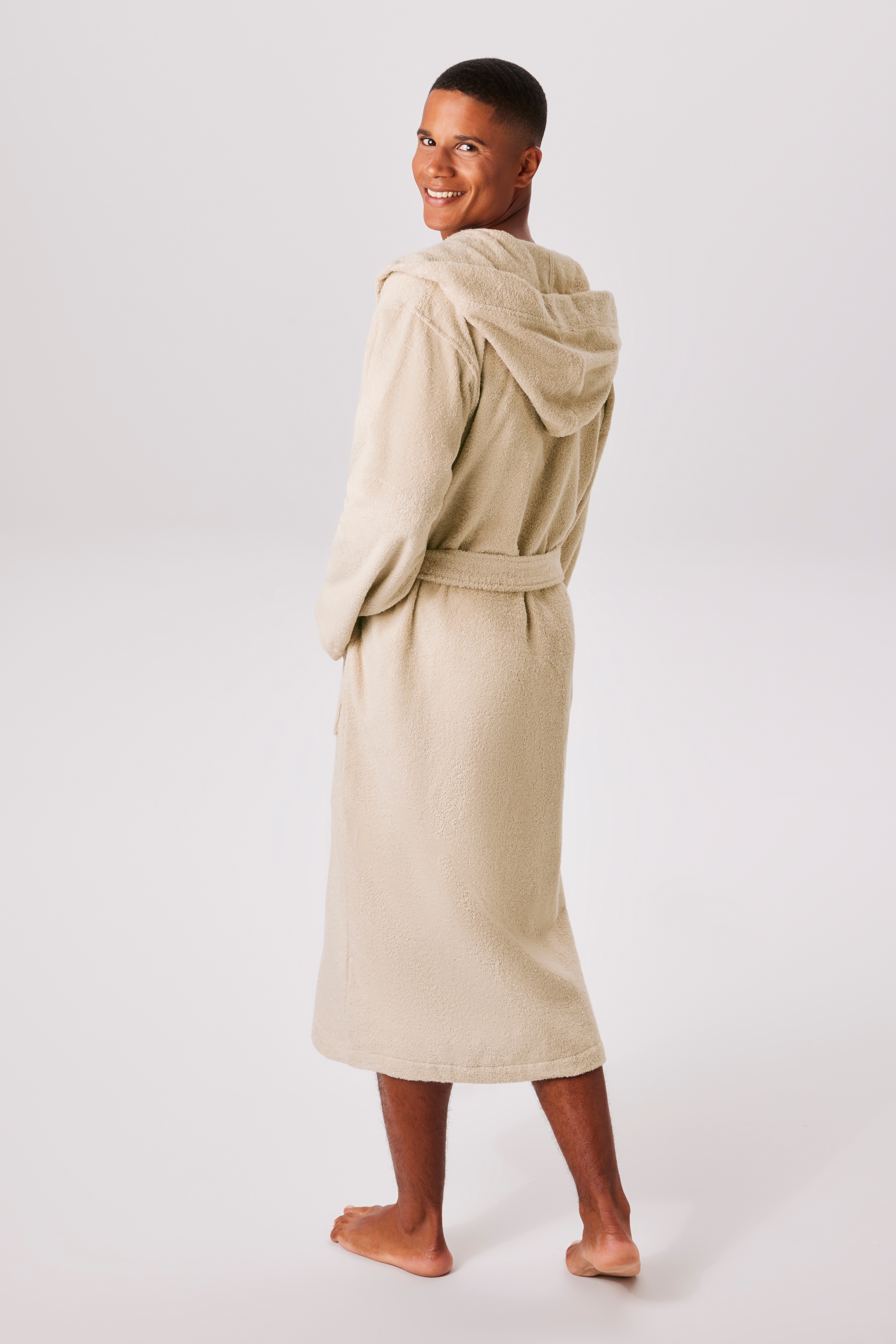 KangaROOS Unisex-Bademantel »Cassidy, für Damen & Herren, Standardlänge & Überlänge« 1 Stk. tlg., mit Taschen, Männer und Frauen, Baumwolle, Reise, Hotel, Sauna, S-3XL