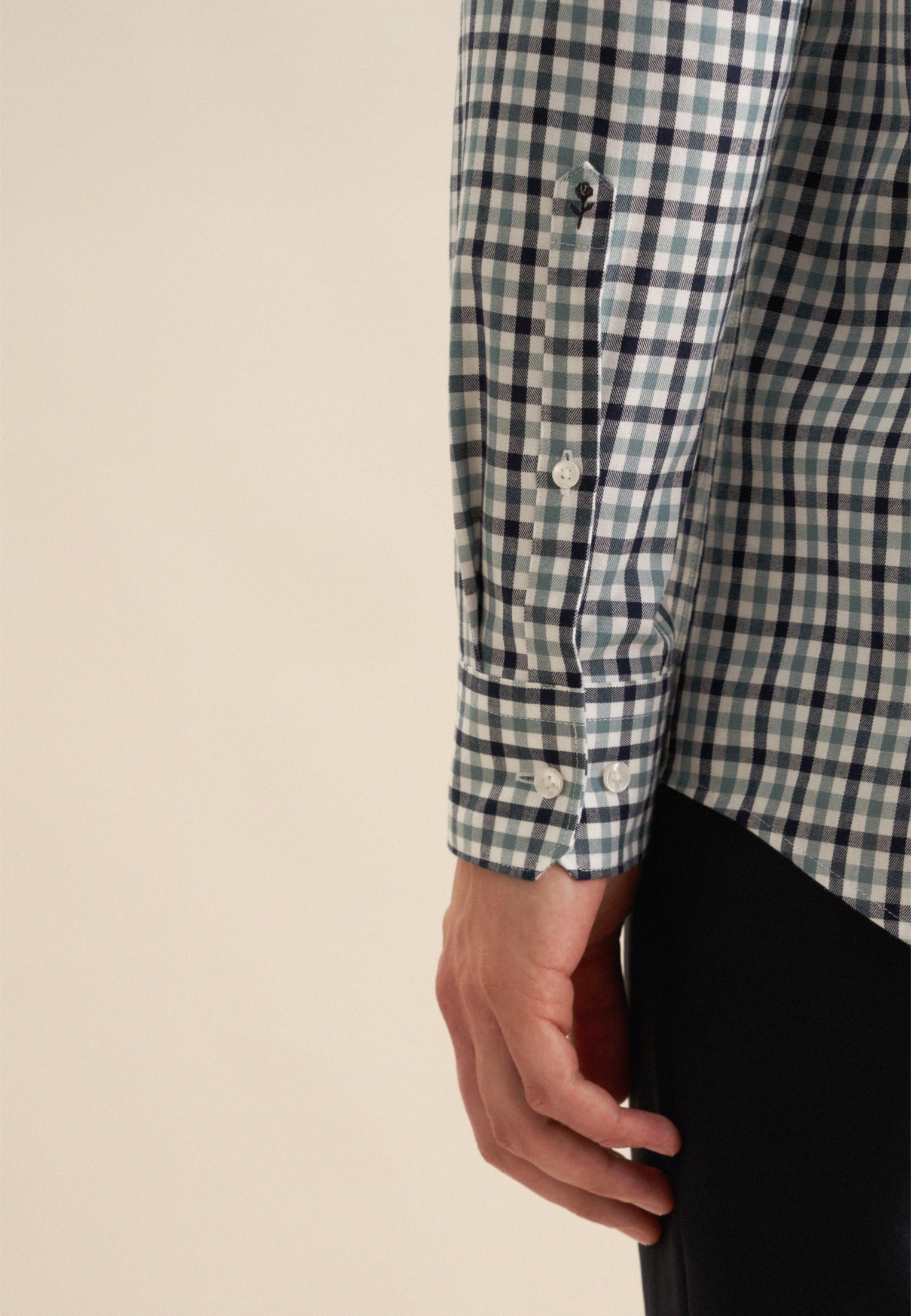seidensticker Flanellhemd »Regular«, Regular Langarm Button-Down-Kragen Karo