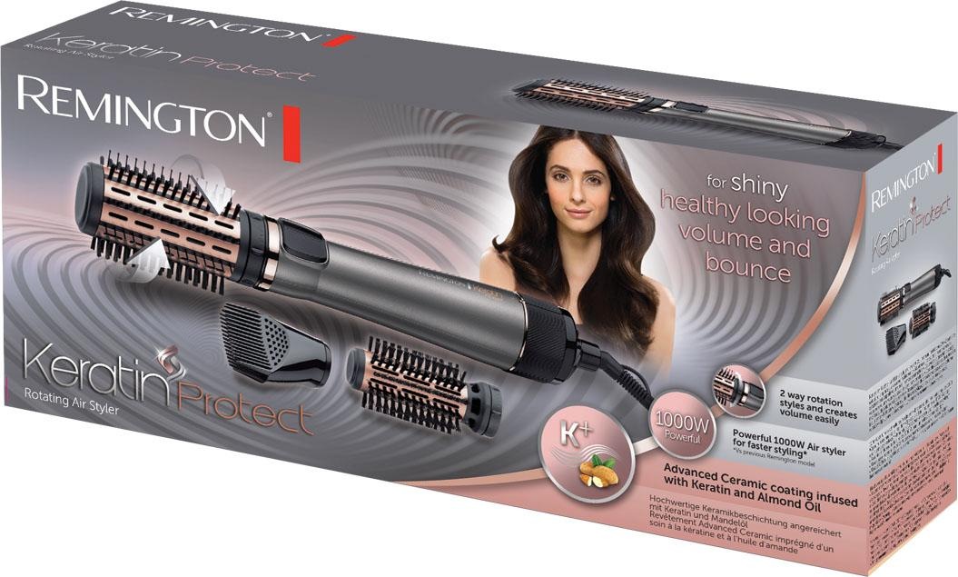 Remington Warmluftbürste »AS8810 E51 Keratin Prot. Rot. Air Styler«, 3 Aufsätze, 1.000 Watt, angereichert mit Keratin & Mandelöl, 3 Aufsätze