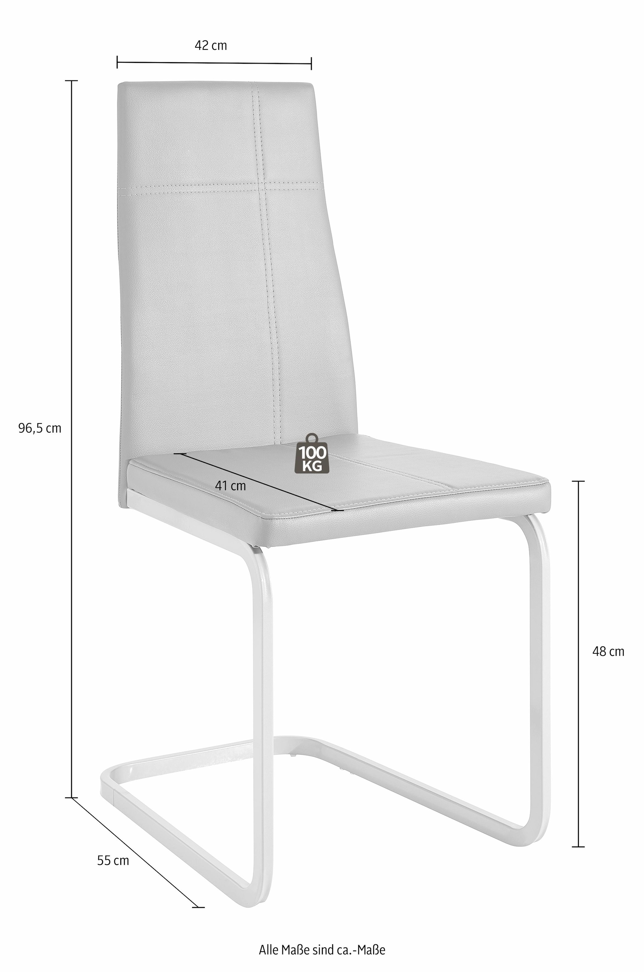 Homexperts Esszimmerstuhl »Cross 02«, (Set), 2 St., Kunstleder, (2 oder 4 Stück), Bezug in Kunstleder