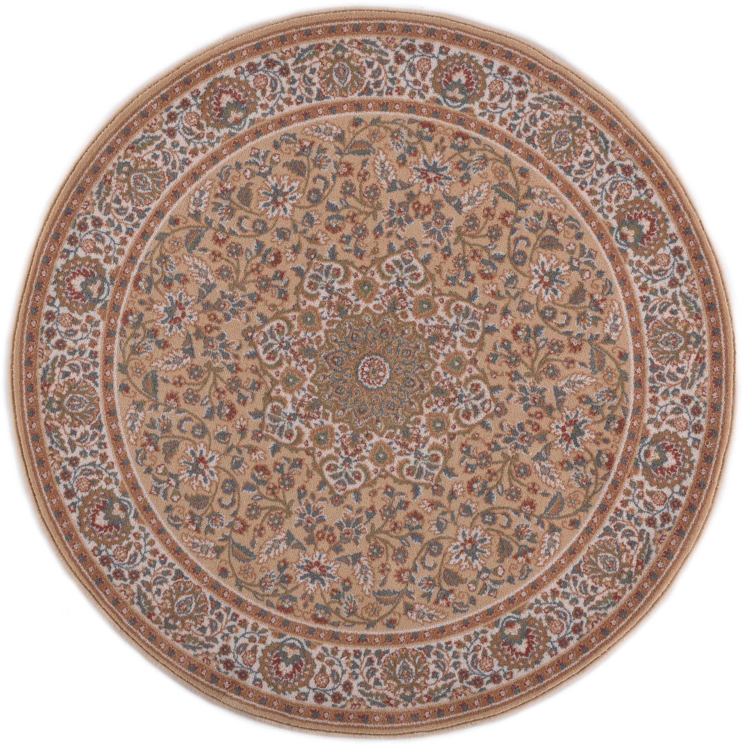 THEKO Wollteppich »Dolna - 859«, rund, 10 mm Höhe, Kurzflor, reine Wolle, Orient-Optik