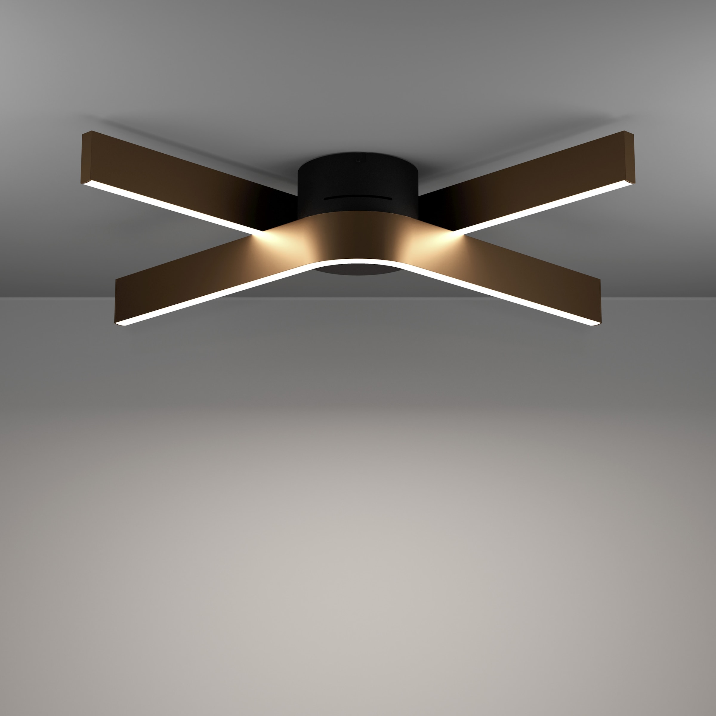 EGLO Deckenleuchte »FOLCINO-Z Deckenlampe - Alu, Stahl - LED - 2X18W - IP20« LED-Modul 1 Stk. Kaltweiß | Neutralweiß | RGB | Warmweiß Wohzimmerlampe, Esszimmerlampe, Flur, Schlafzimmer, L64 x B40 x H14 cm