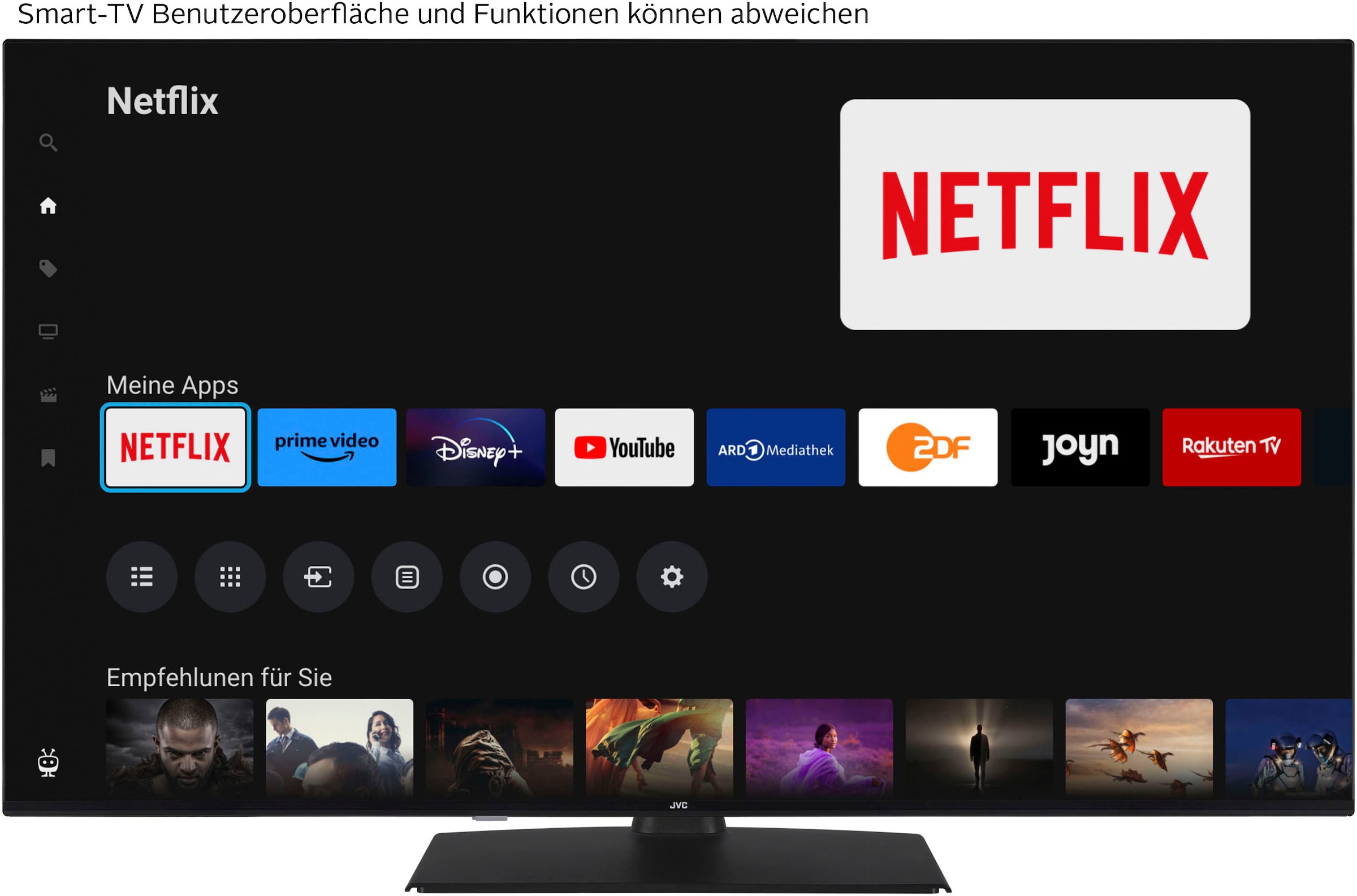 JVC QLED-Fernseher »LT-55VUQ3455«, 139 cm/55 Zoll, 4K Ultra HD, Smart-TV