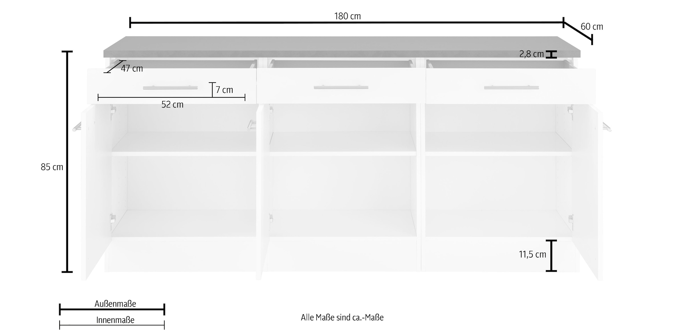 OPTIFIT Unterschrank »Mini«, Breite 180 cm