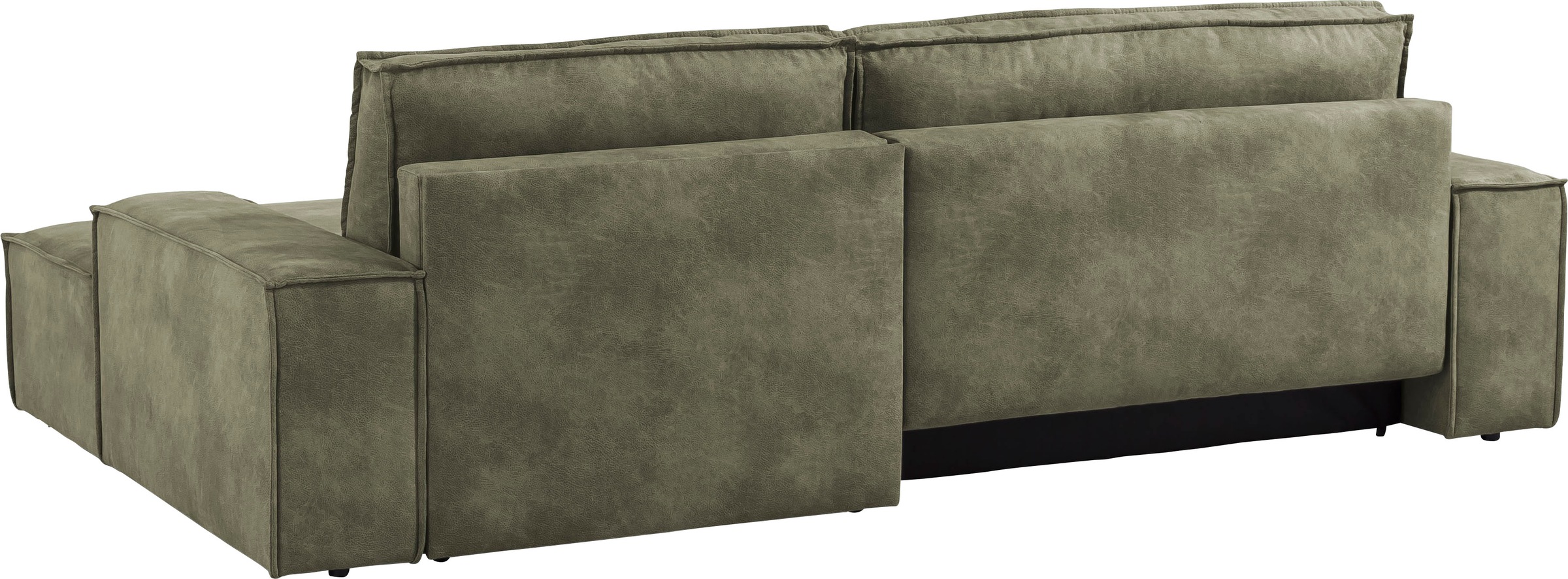 Home affaire Ecksofa SHERWOOD Schlafsofa 267 cm, L-Form, Schlaffunktion mit Bettkasten (210x136 cm), Cord, Vintage, Samtvelours