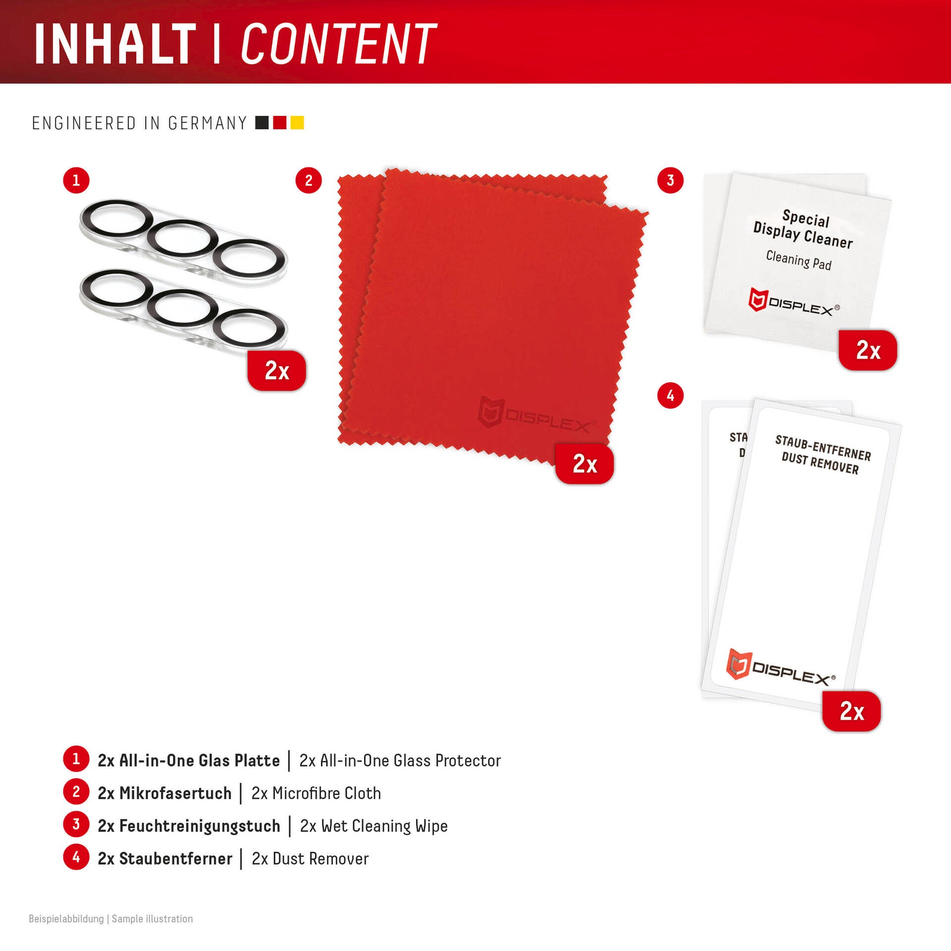 Displex Kameraschutzglas »Camera Lens Glass All-In-One Protector Full Cover« für Samsung Galaxy S25 Packung, 2x All-In-One Glas,  Objektivschutz, Kameraschutz, kratz- & stoßfest