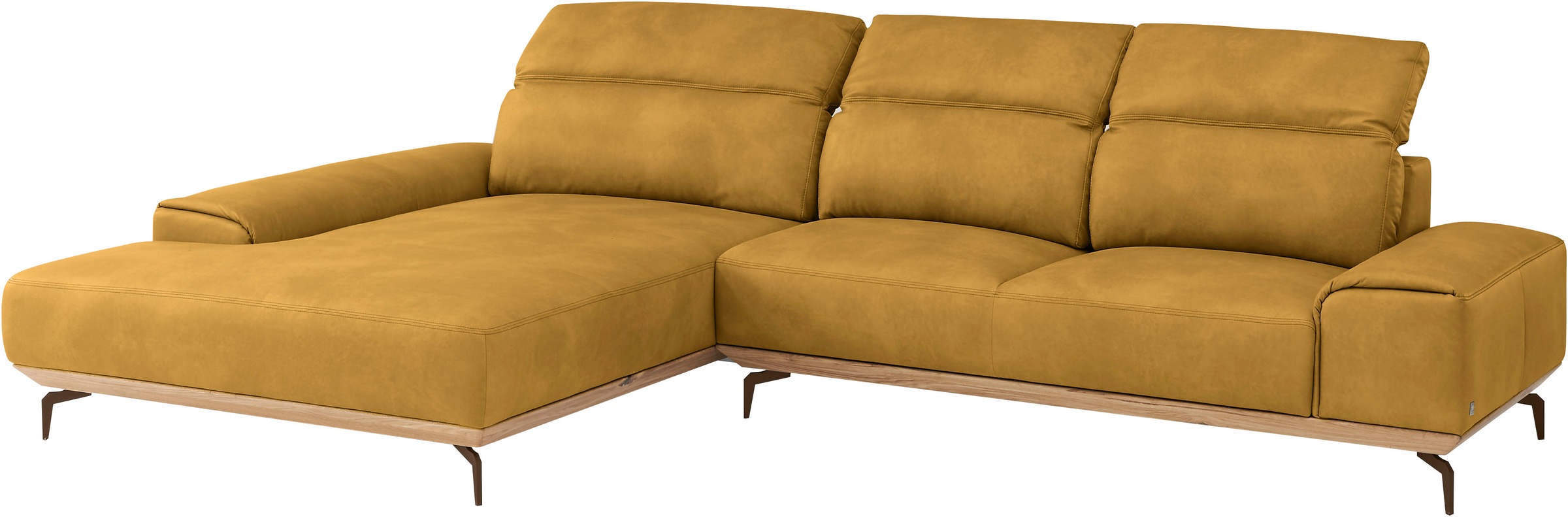 Musterring Wohnlandschaft »MR 2490«, Bronze-Fuß Sitzhöhe 46cm, wahlweise mit Funktionen, Maße 342 x 207 cm