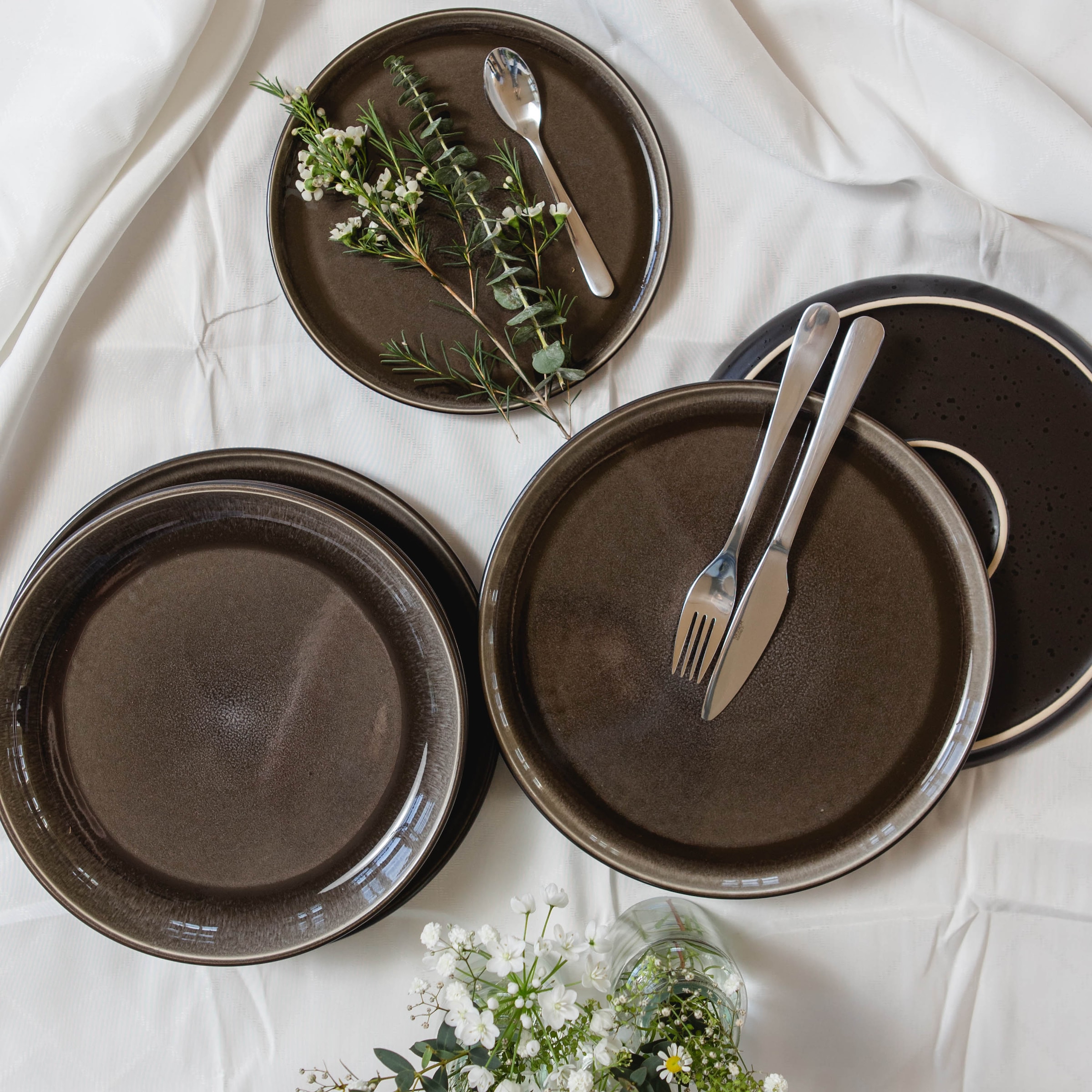 MÄSER Speiseteller »NIARA, Speiseteller-Set, Steinzeug«