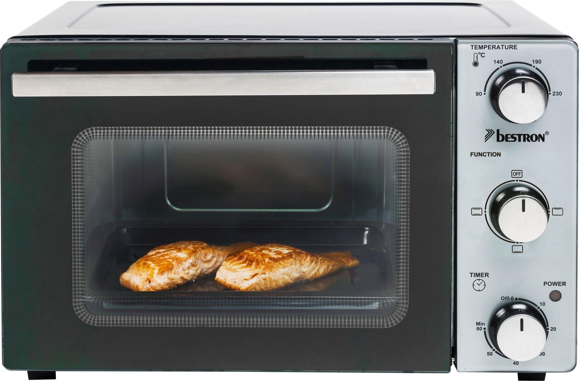 5. Bild von bestron Minibackofen »AOV20 kompaktes Gerät«, 1300 W, Edelstahl, Schwarz