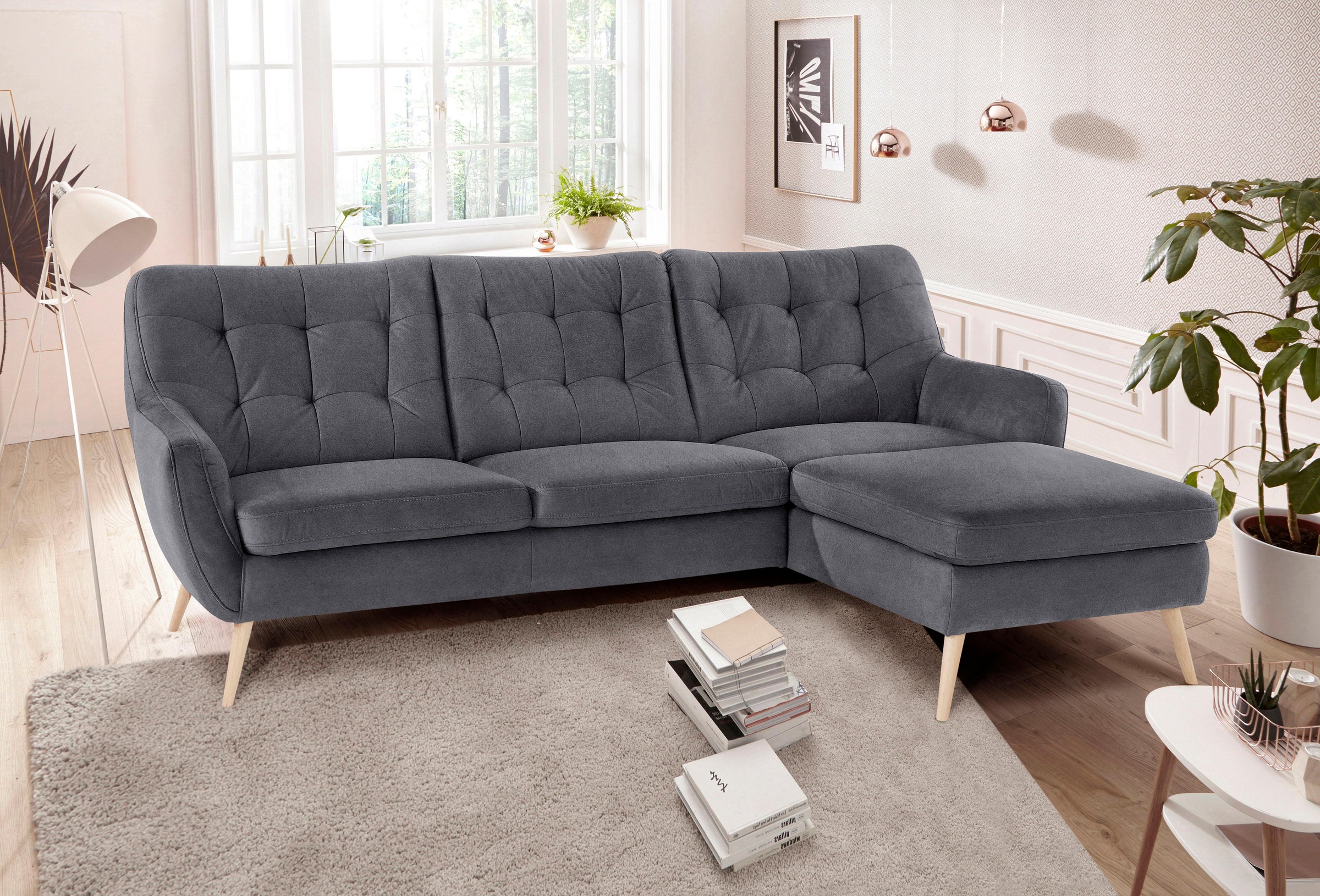 exxpo - sofa fashion Ecksofa "Nappa, kompakt und komfortabel, bequem, zeitl günstig online kaufen