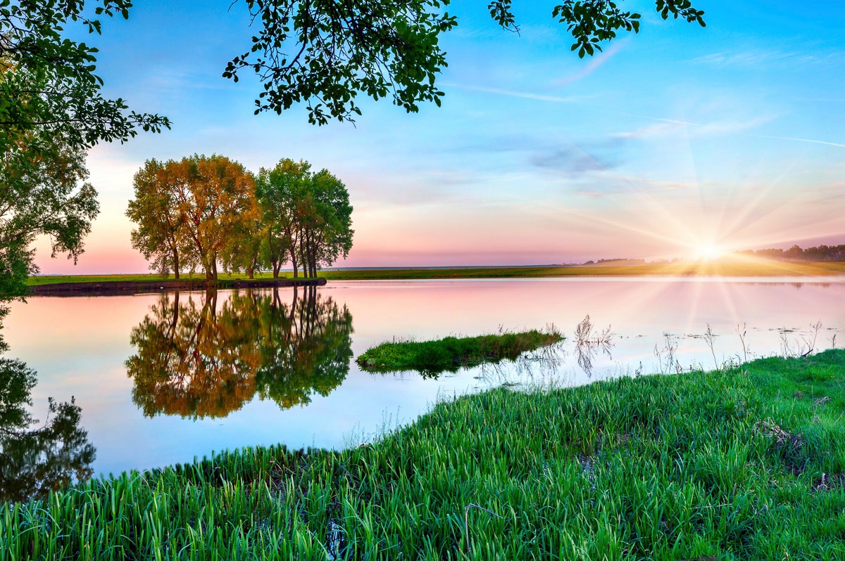 Papermoon Fototapete »Fluss in Landschaft« günstig online kaufen