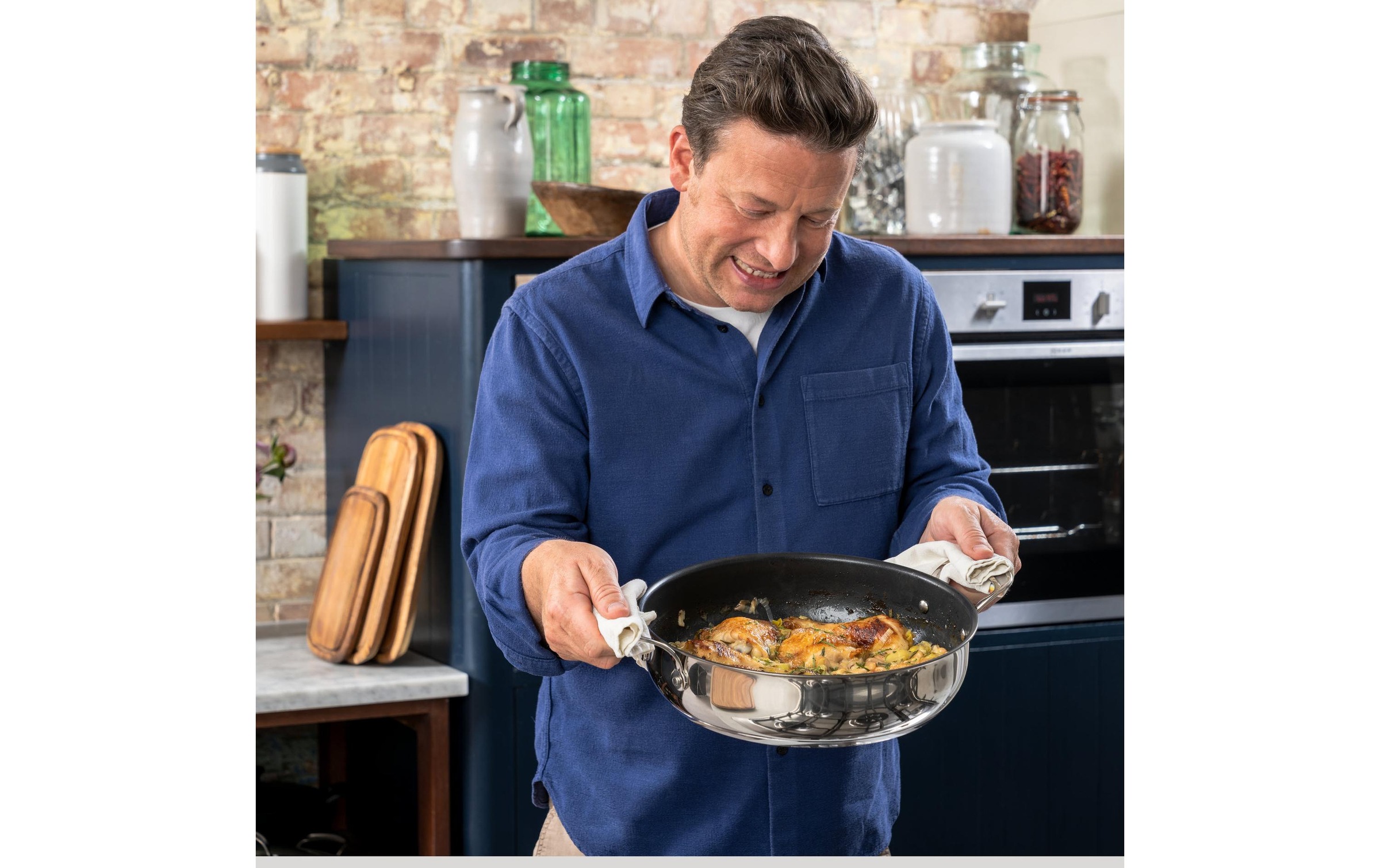 Tefal Servierpfanne »Jamie Oliver Classic Servierpfanne« Edelstahl