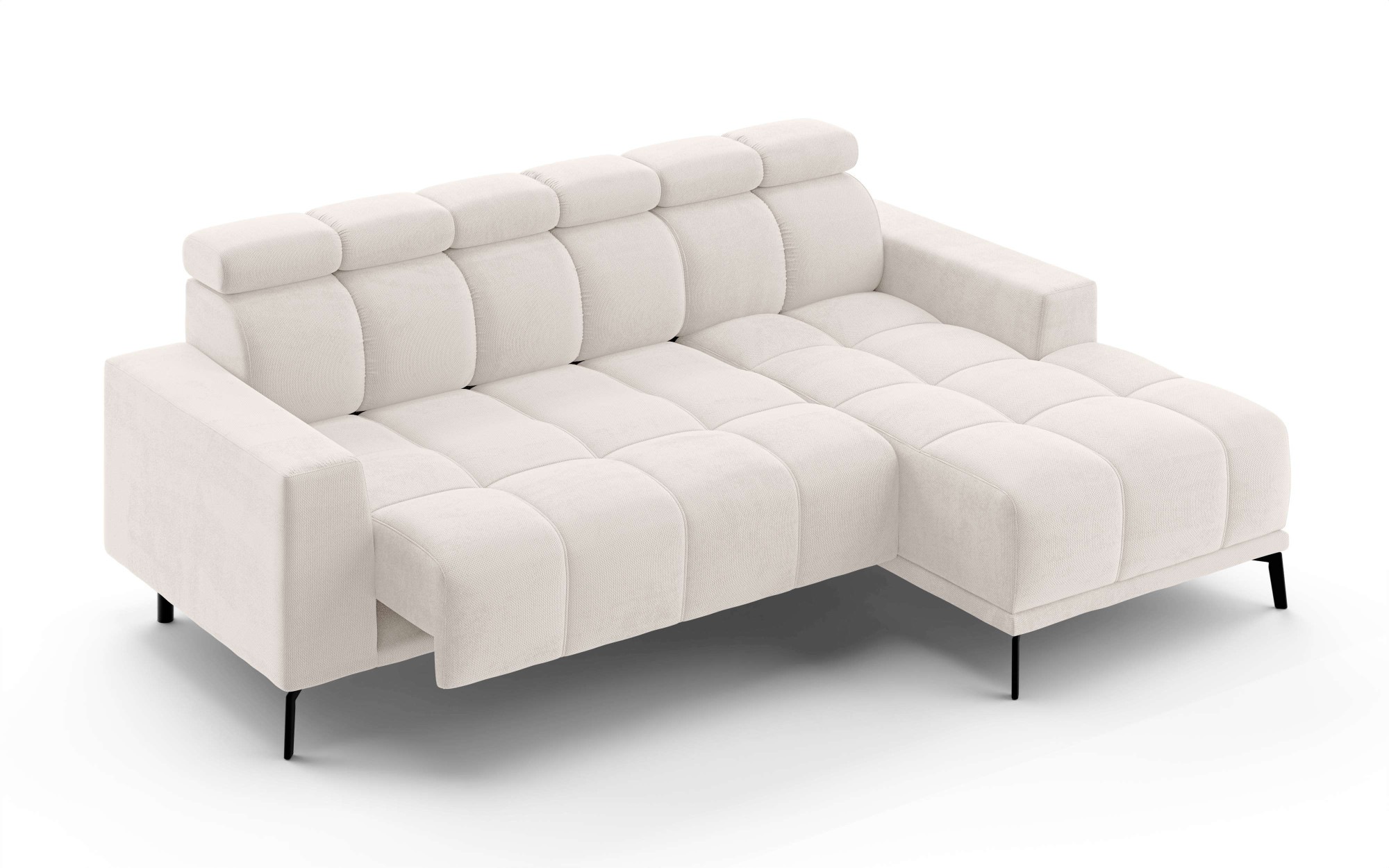 INOSIGN Ecksofa »CAZIE, Designsofa, L-Form, trendige Bubble-Optik,«, L-Form mit Wellenunterfederung, Recamiere rechts/links bestellbar