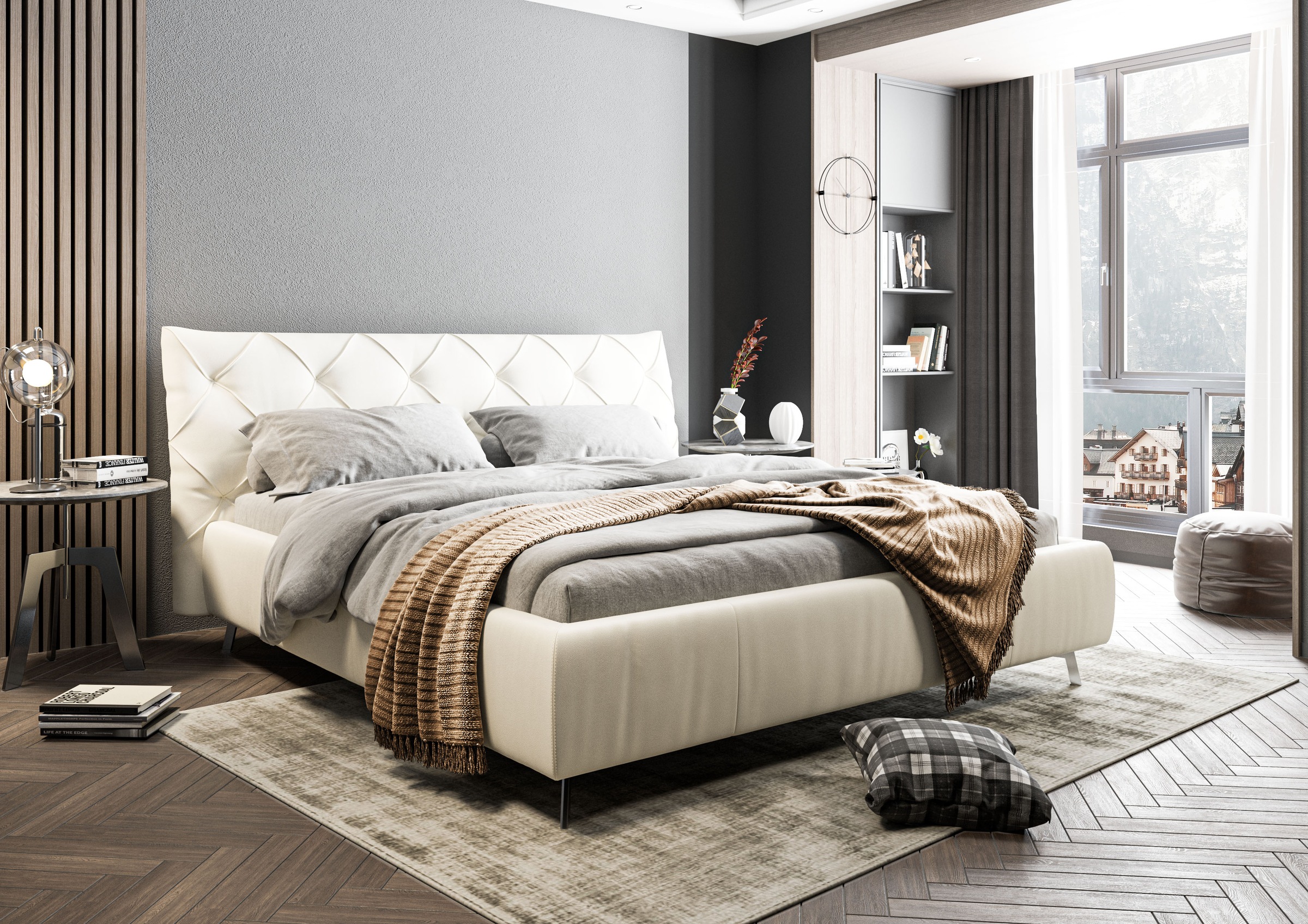 Places of Style Polsterbett »Elloree in 4 Breiten bis 200cm, auch in Leder« günstig online kaufen