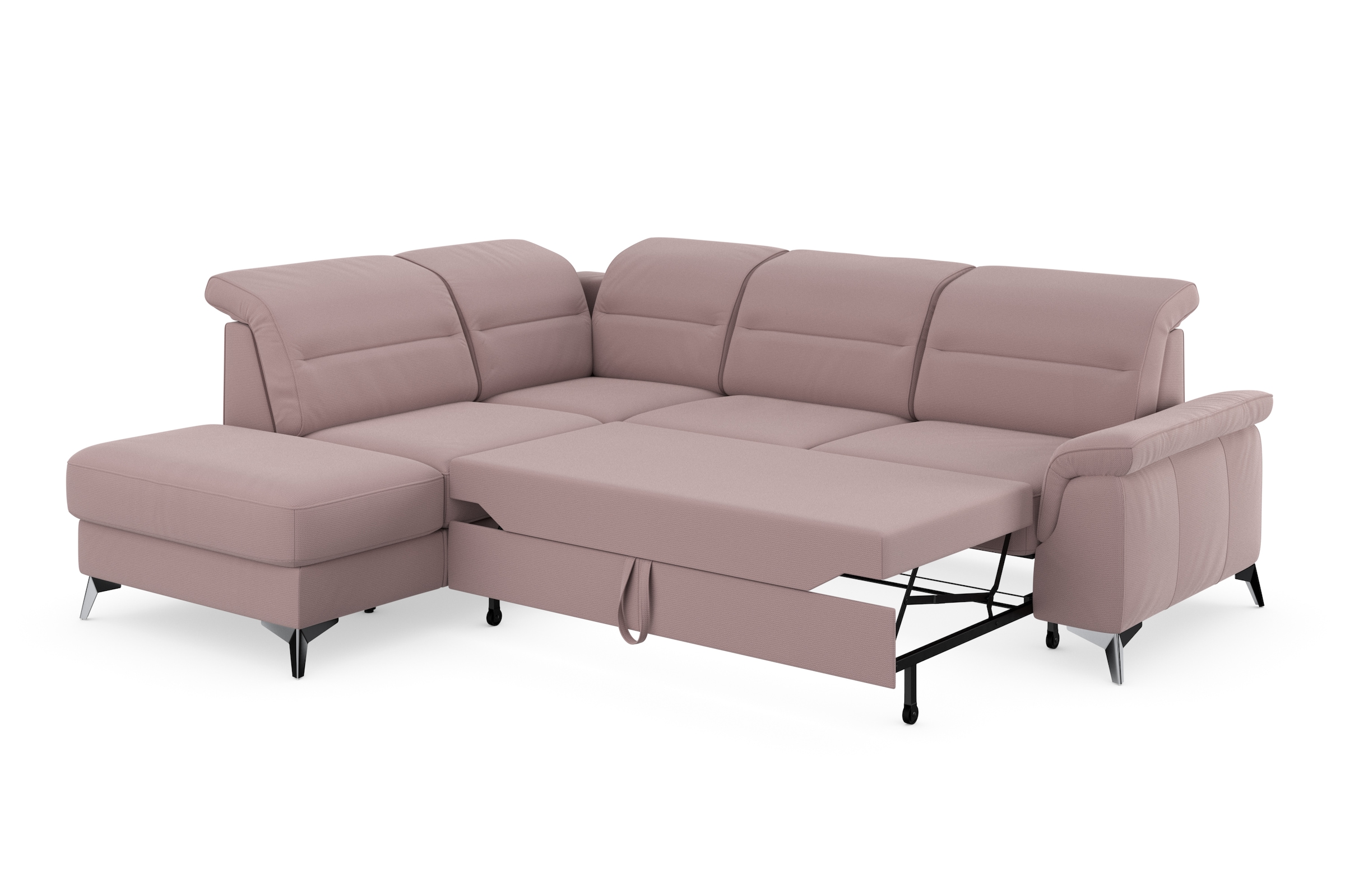 sit&more Ecksofa »Sinatra L-Form«, mit Ottomane, optional mit Kopfteilverstellung und Armteilfunktion