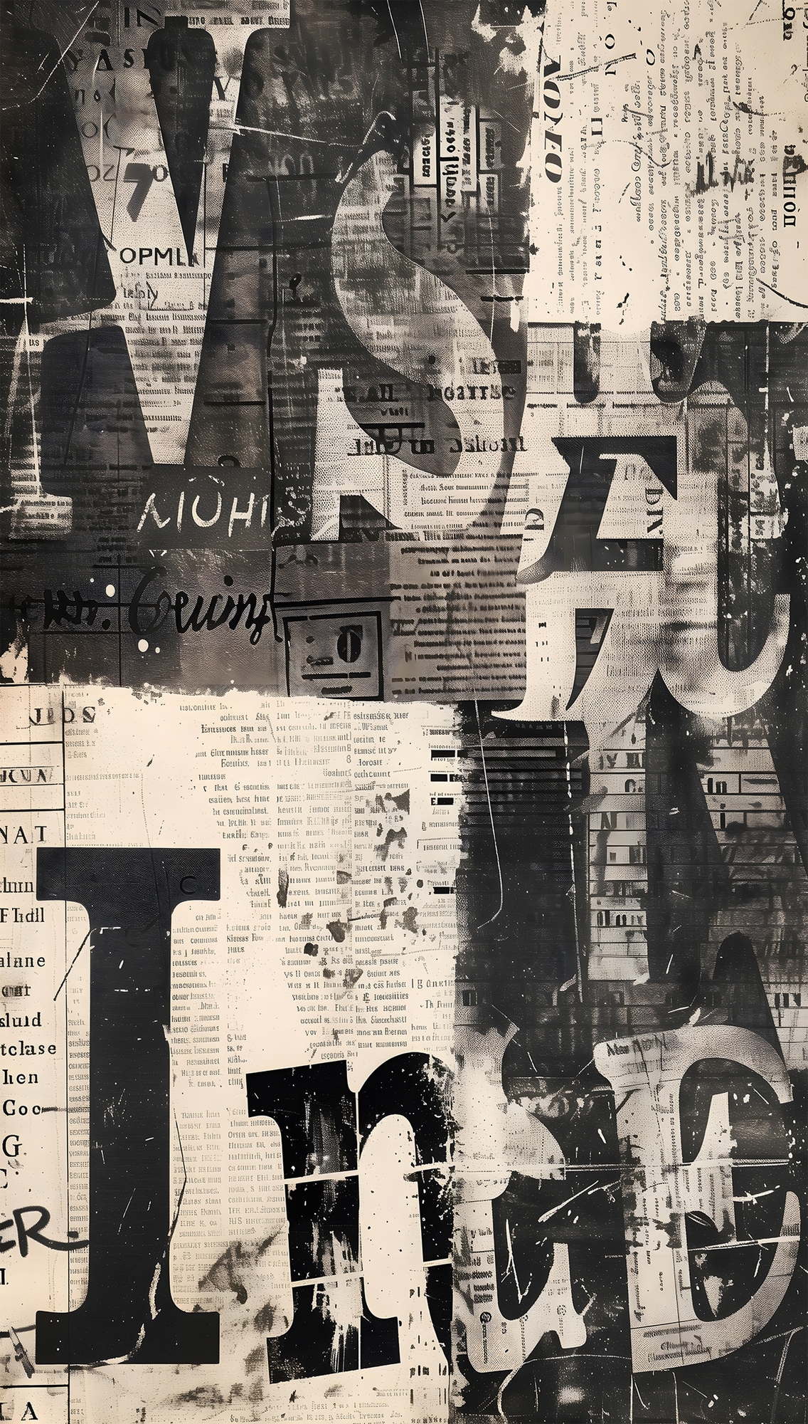 CosmoLiving by Cosmopolitan Vliestapete »Newspaper Fototapete erweiterbar« matt strukturiert Typografie-Design im Vintage-Look