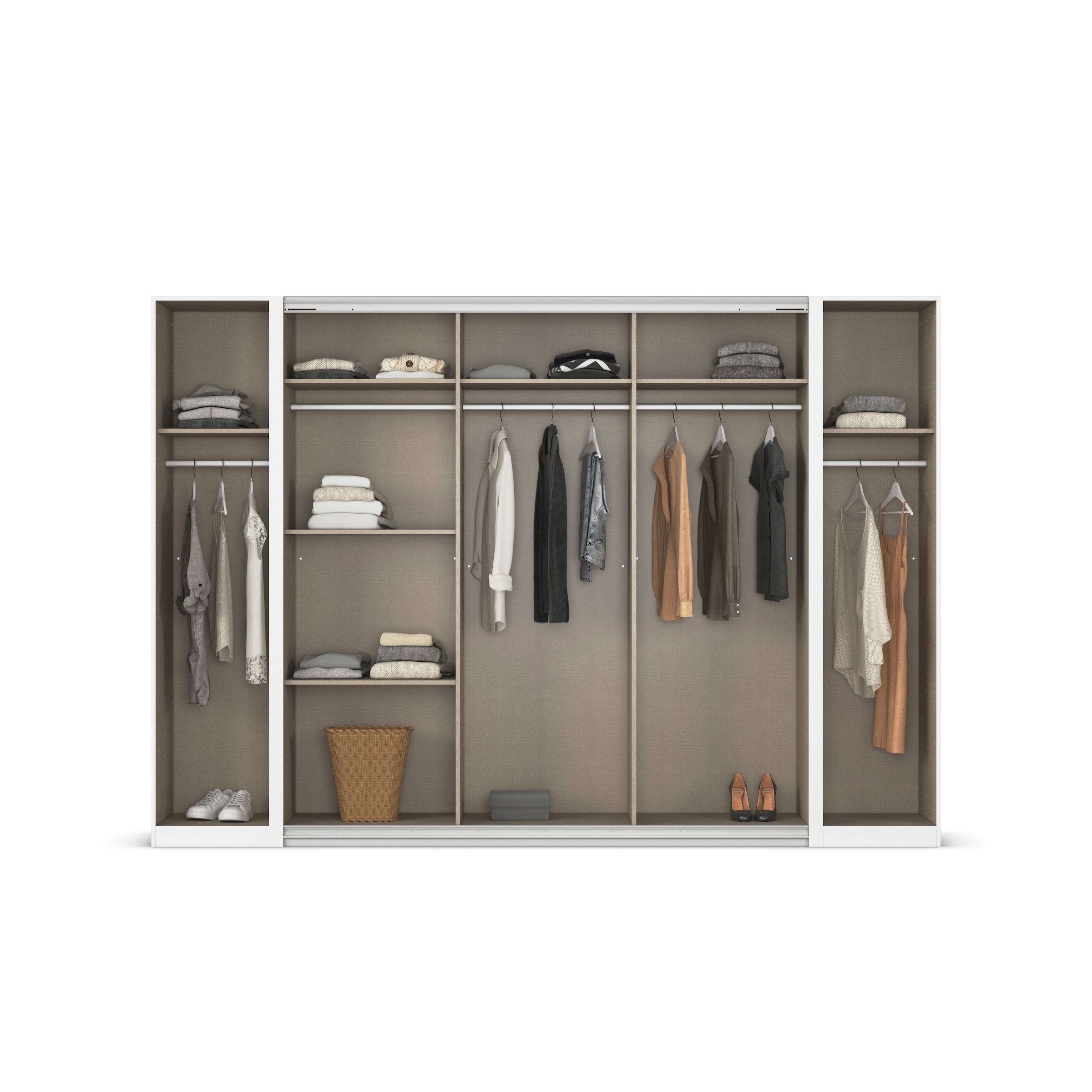 rauch Schwebetürenschrank »Agordo«, (im angesagten Mix aus Dreh- und Schwebetüren), optional mit Spiegel und zwei Griff-Farben MADE IN GERMANY